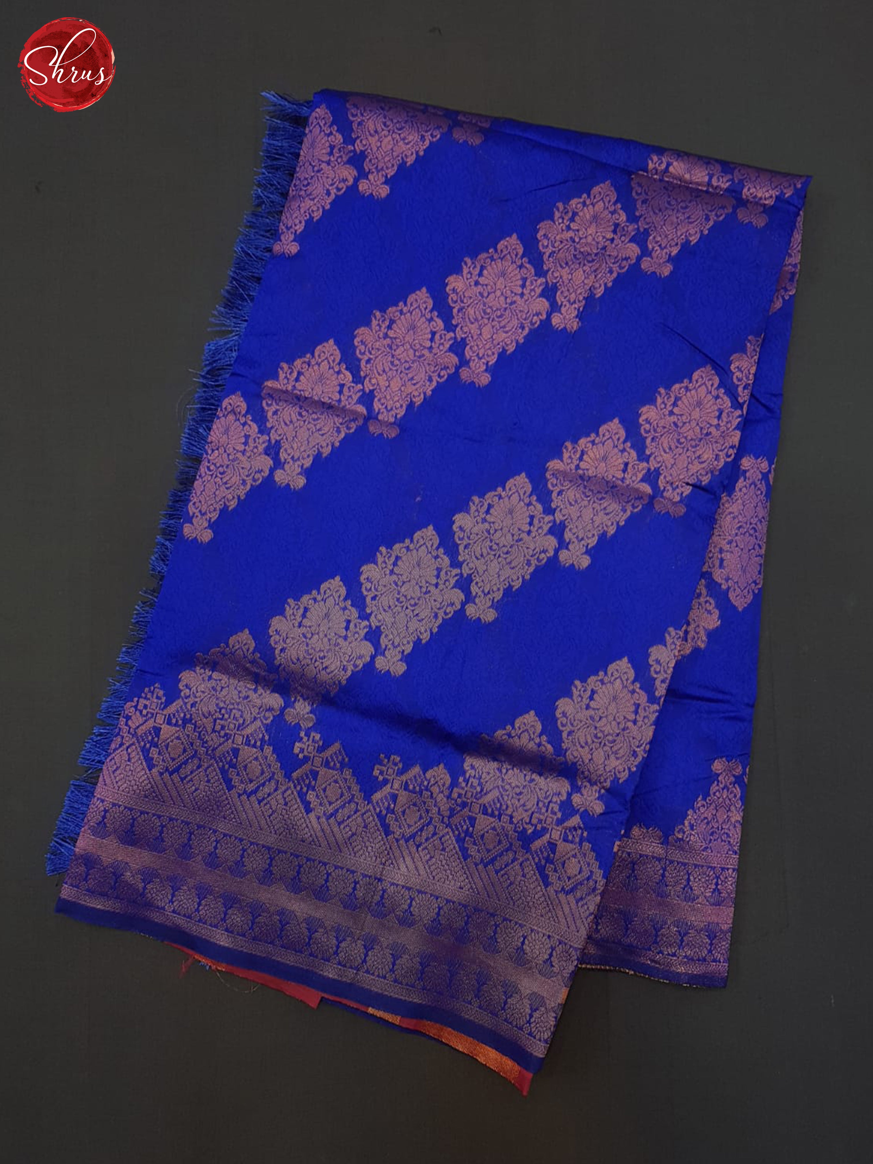 Blue & Pink - Semi Softsilk Saree - Shop on ShrusEternity.com