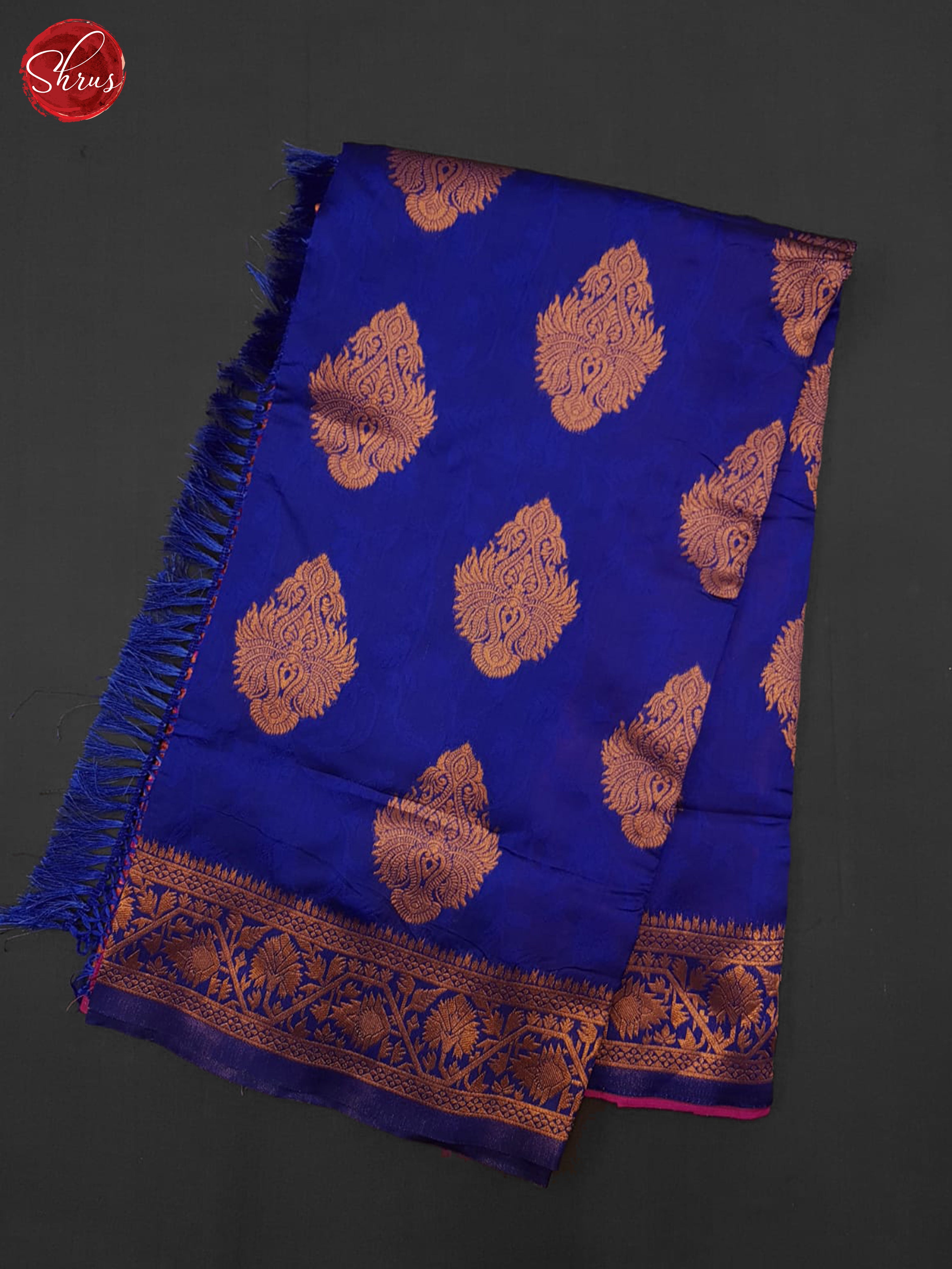Blue & Pink- Semi Softsilk Saree - Shop on ShrusEternity.com