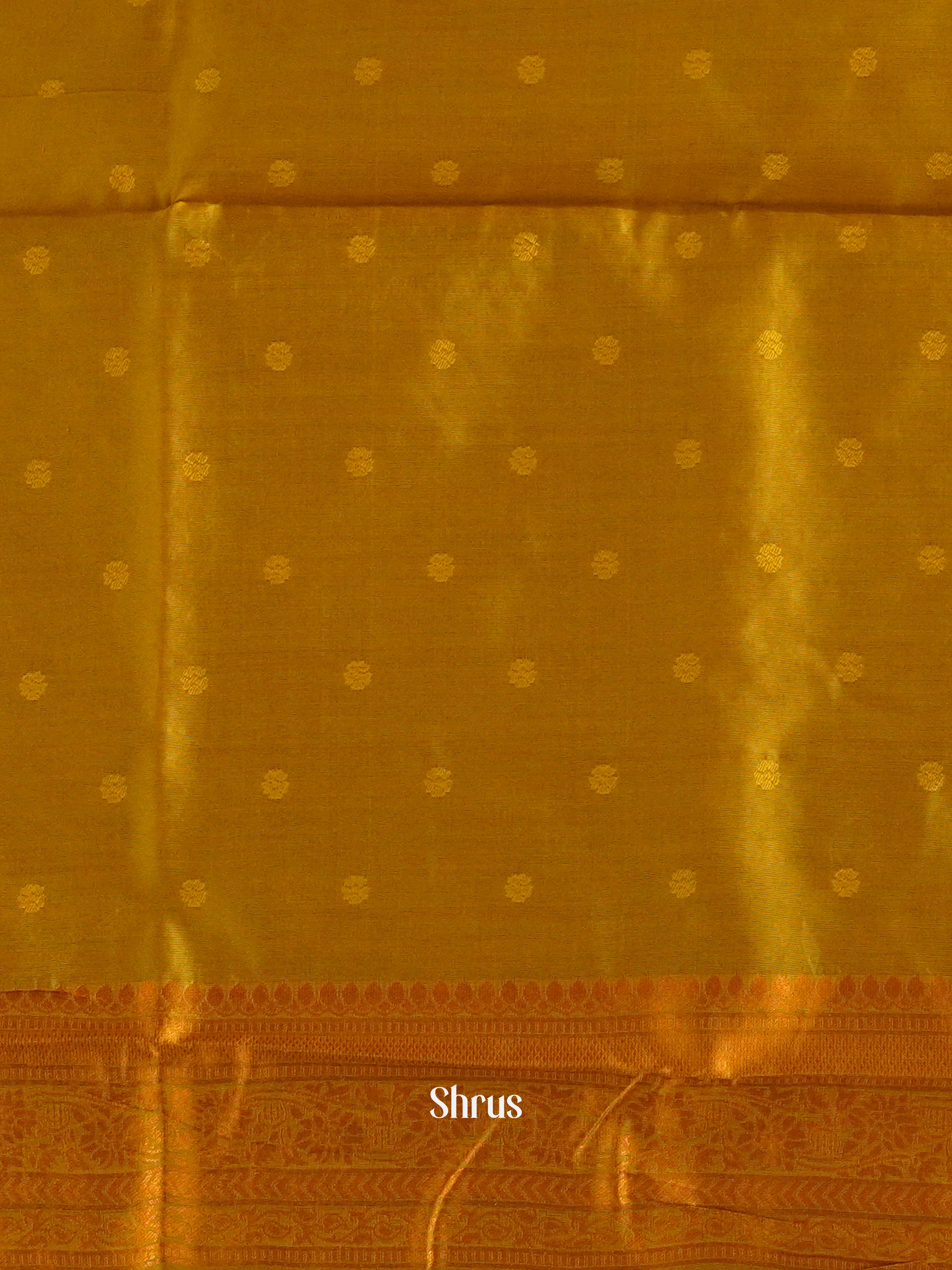 Green& Mustard - Semi Softsilk Saree - Shop on ShrusEternity.com