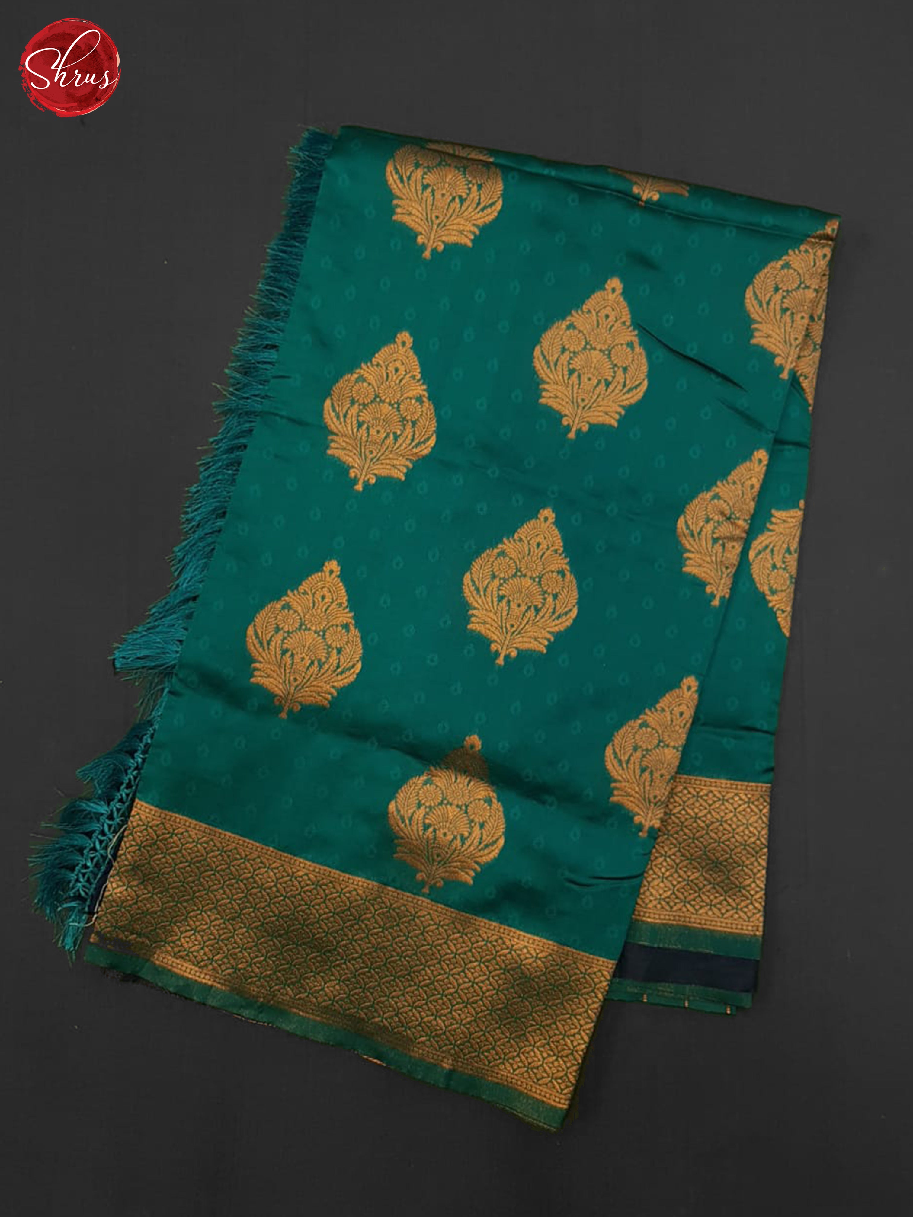 Blue annd Navy Blue - Semi Softsilk Saree - Shop on ShrusEternity.com