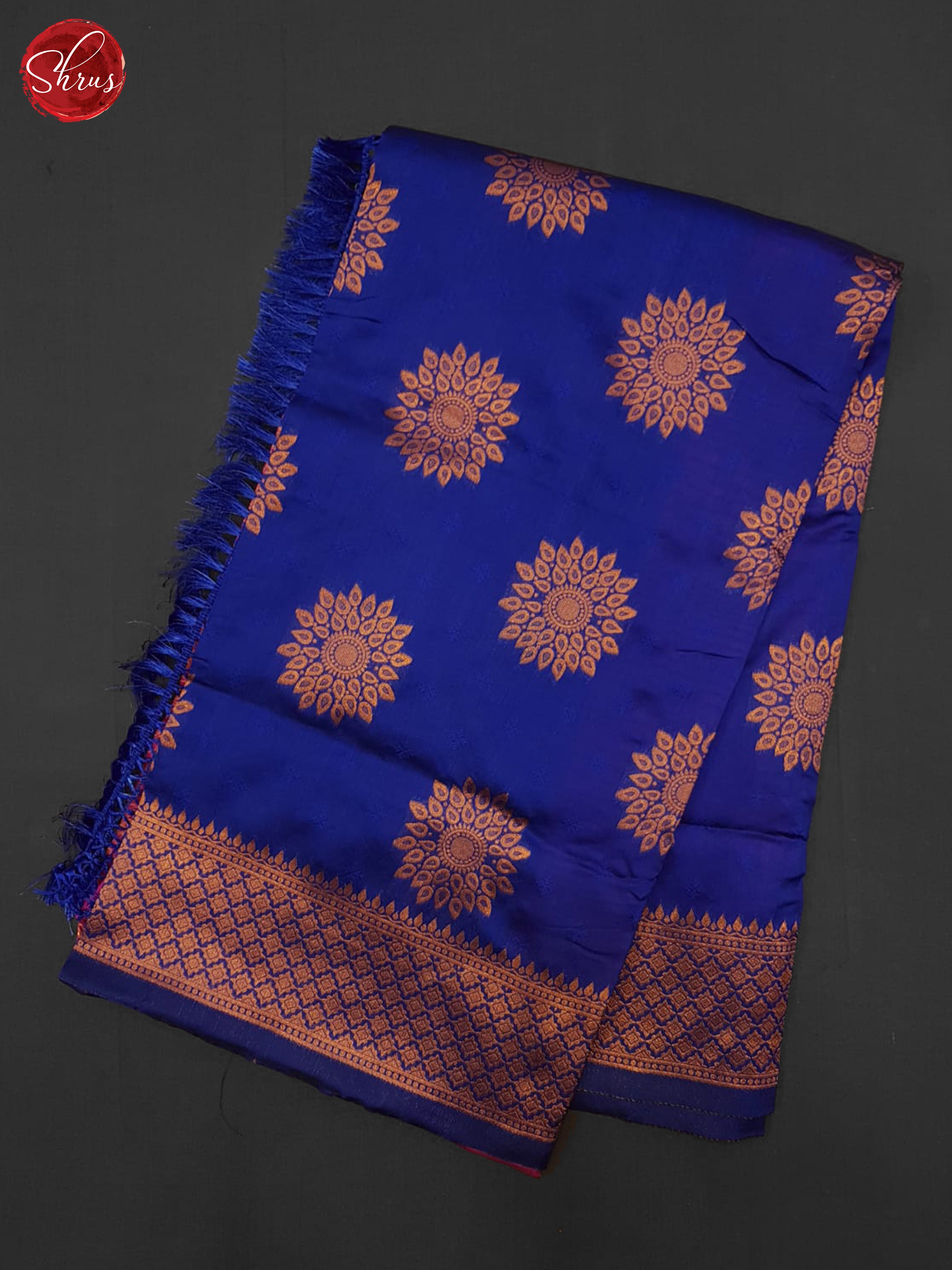 Blue & Pink - Semi Softsilk Saree - Shop on ShrusEternity.com