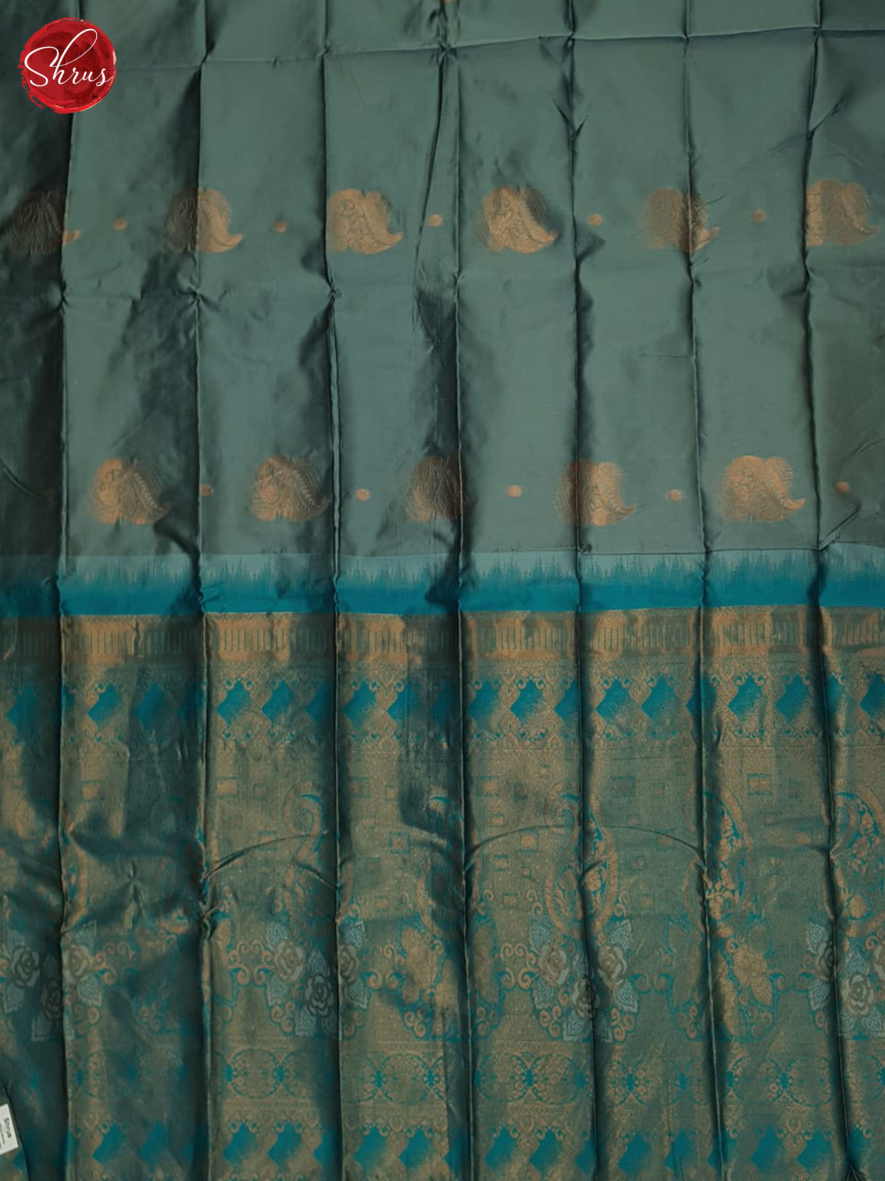 Grey And Green-Semi Soft silk saree - Shop on ShrusEternity.com