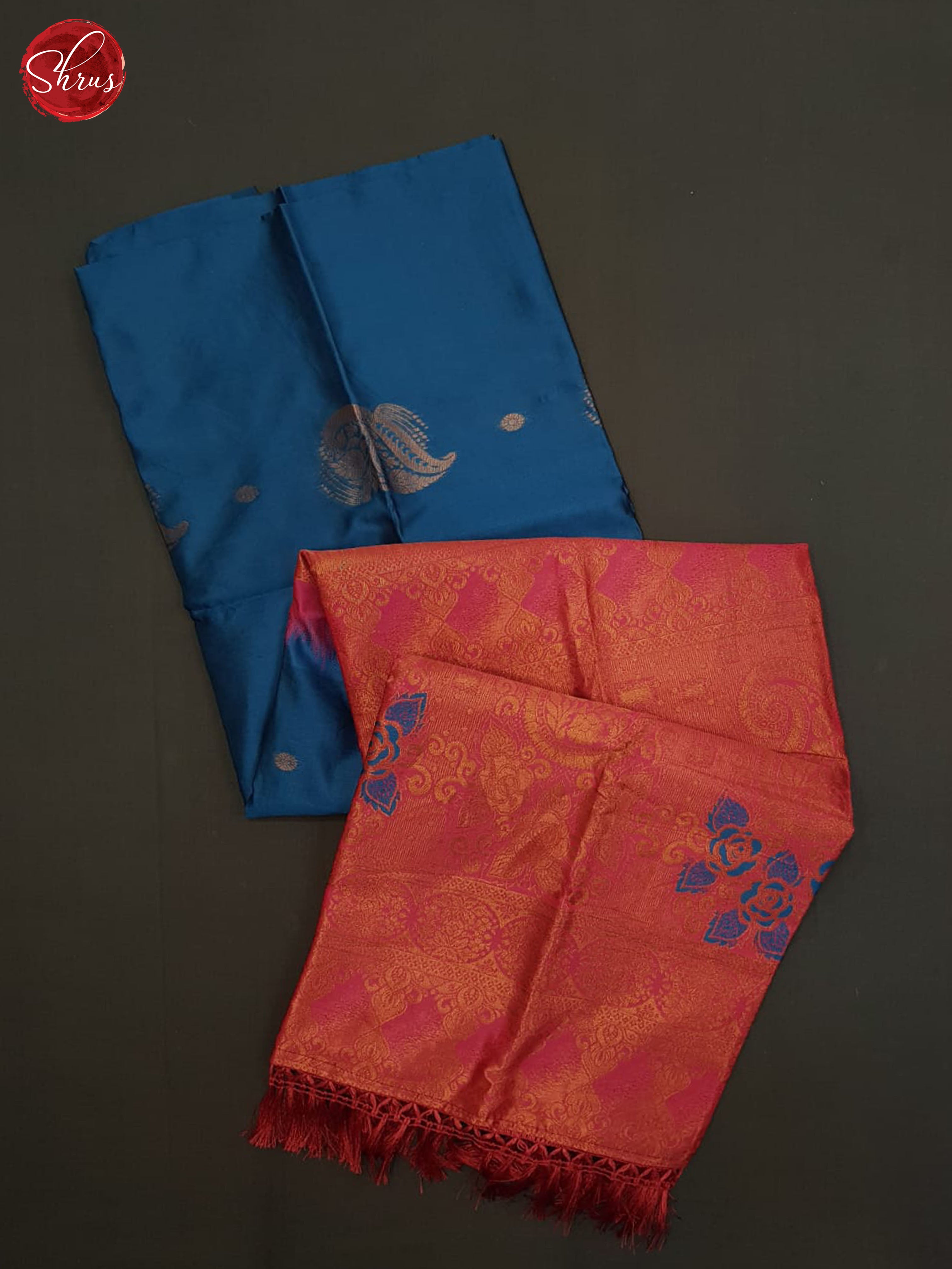 Blue And Pink-Semi soft silk saree - Shop on ShrusEternity.com