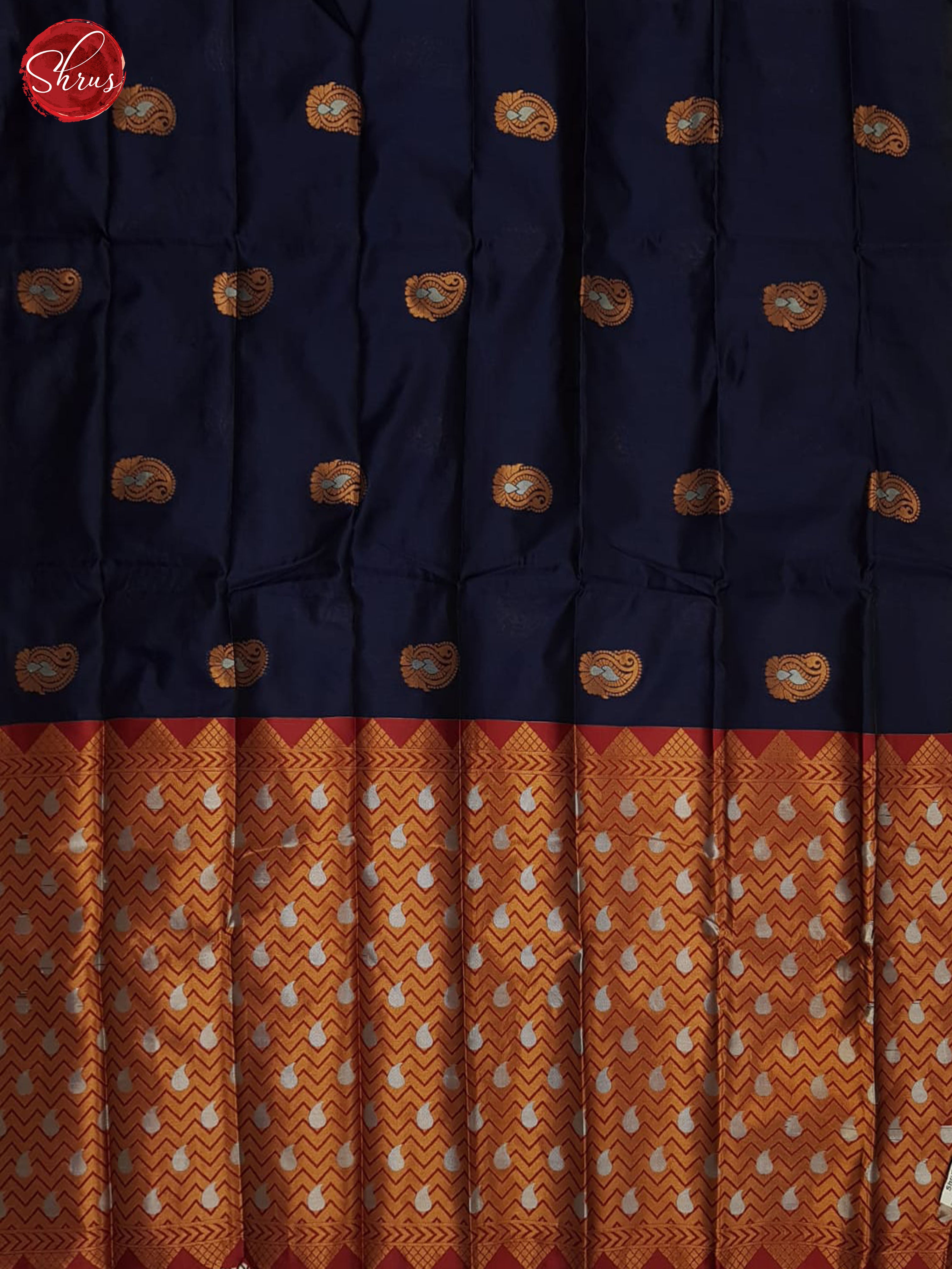 Blue And Araku Maroon-Semi soft silk saree - Shop on ShrusEternity.com