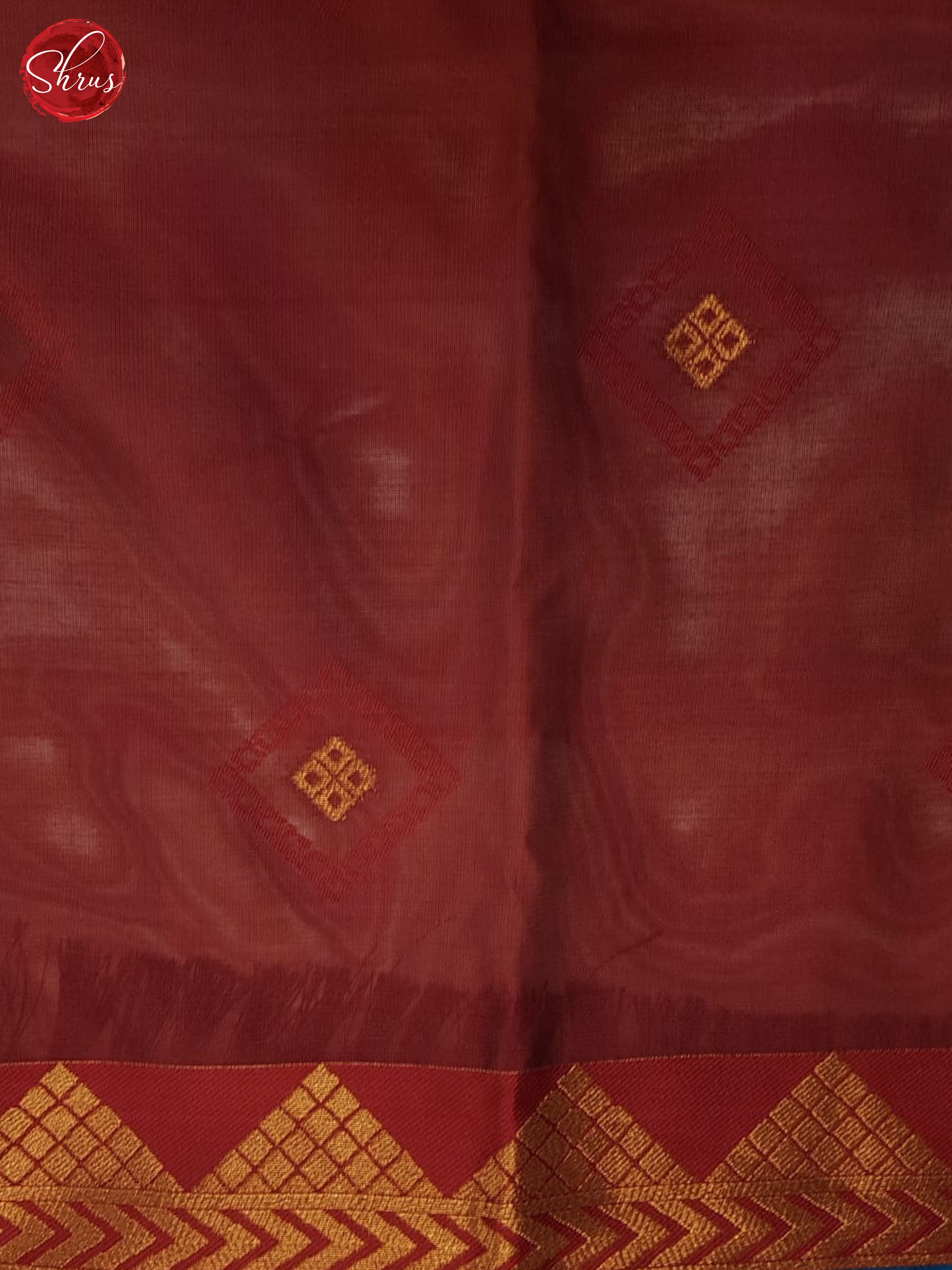 Blue And Arakku Maroon-Semi soft silk saree - Shop on ShrusEternity.com