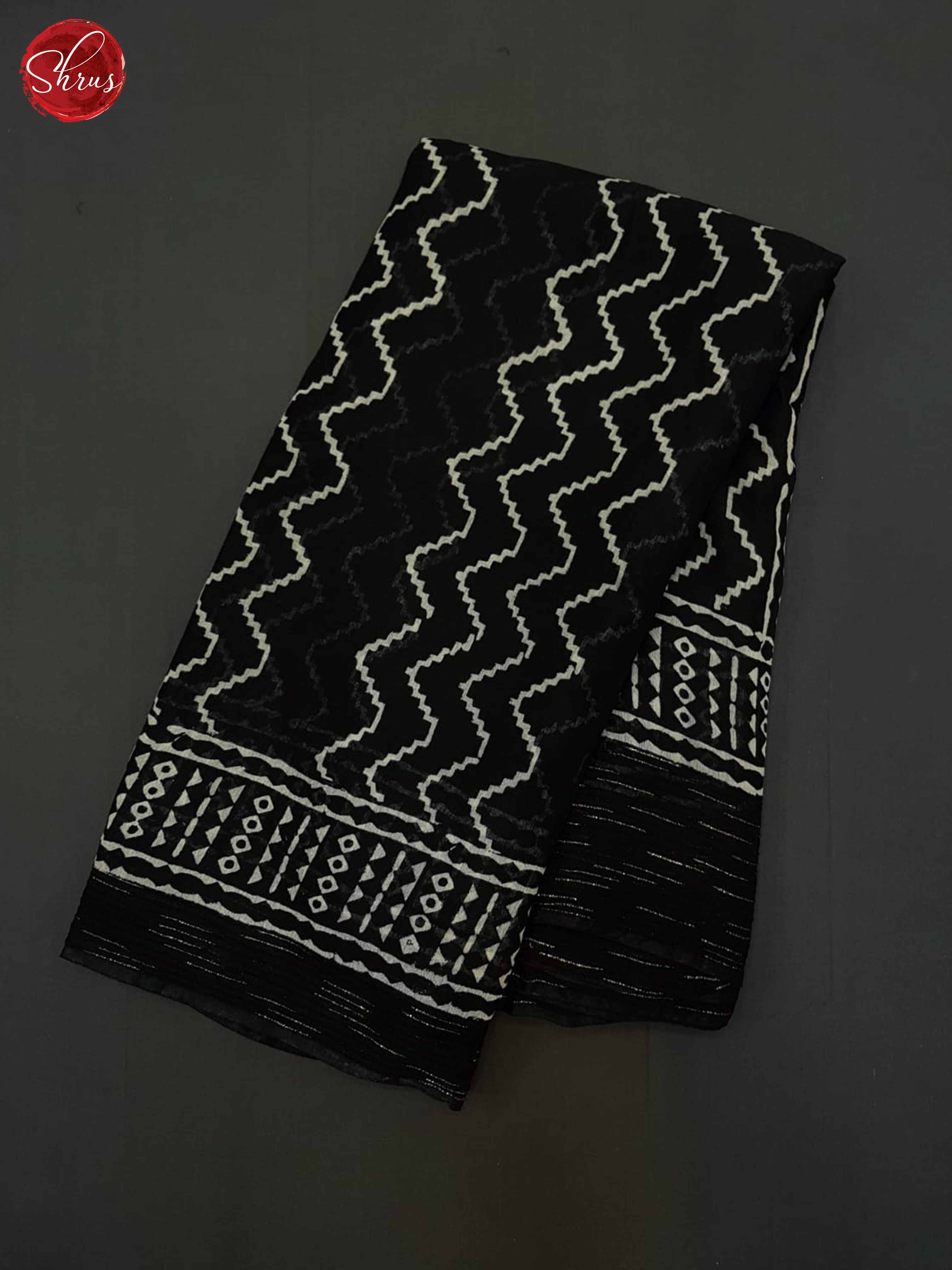 Black (Single Tone) - Linen Cotton Saree - Shop on ShrusEternity.com