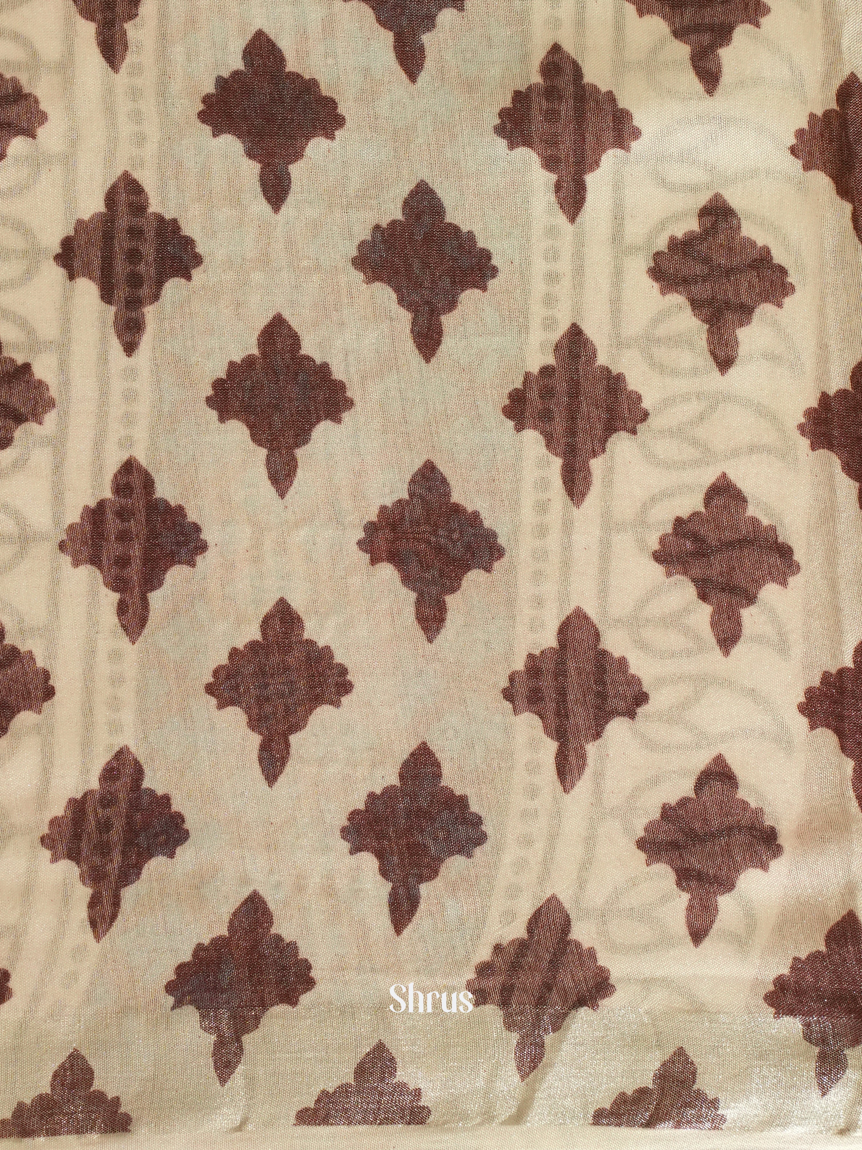 Brown & Pink - Jaipur cotton Saree - Shop on ShrusEternity.com