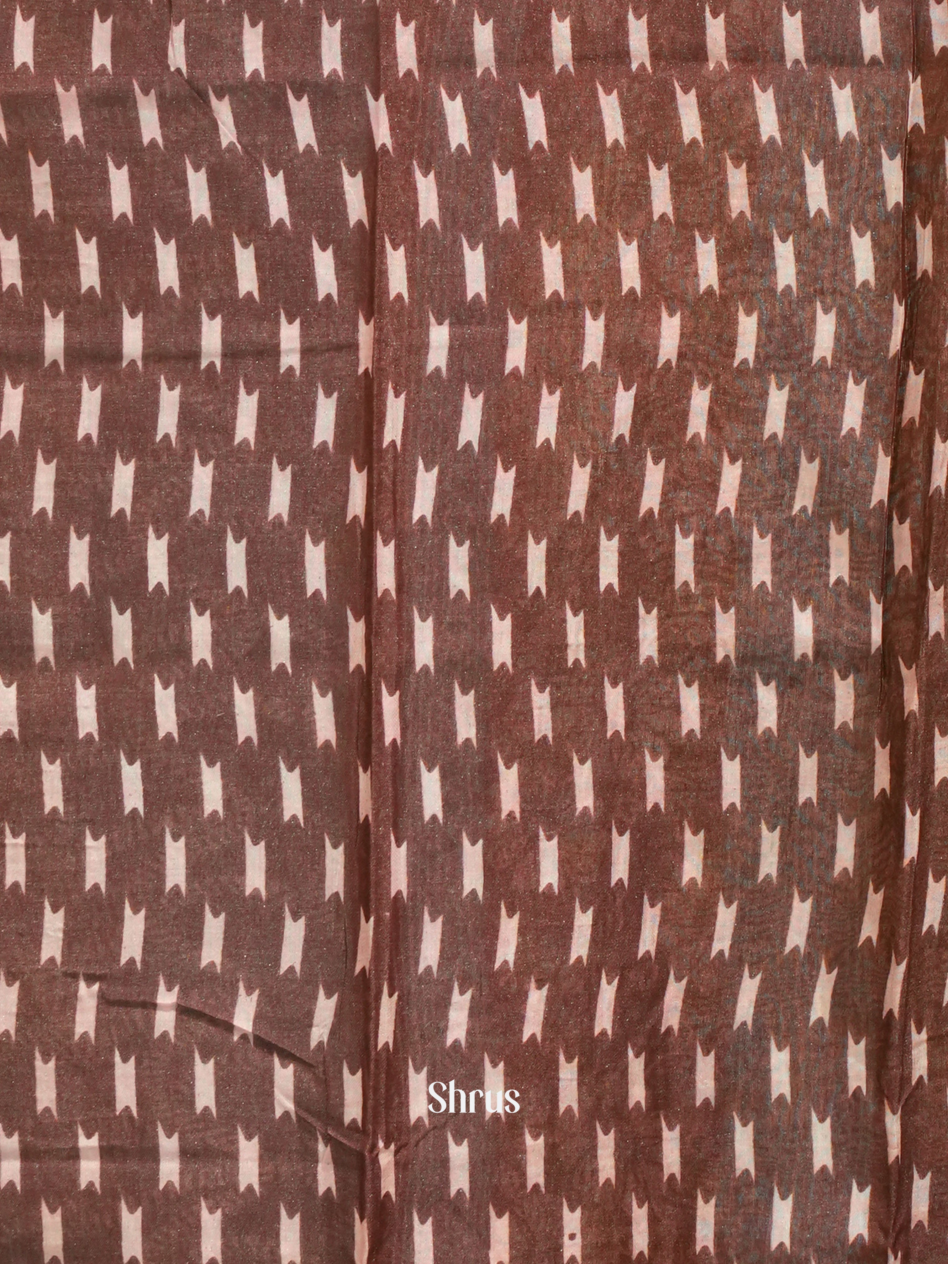 Brown & Blue -Jaipur cotton Saree - Shop on ShrusEternity.com