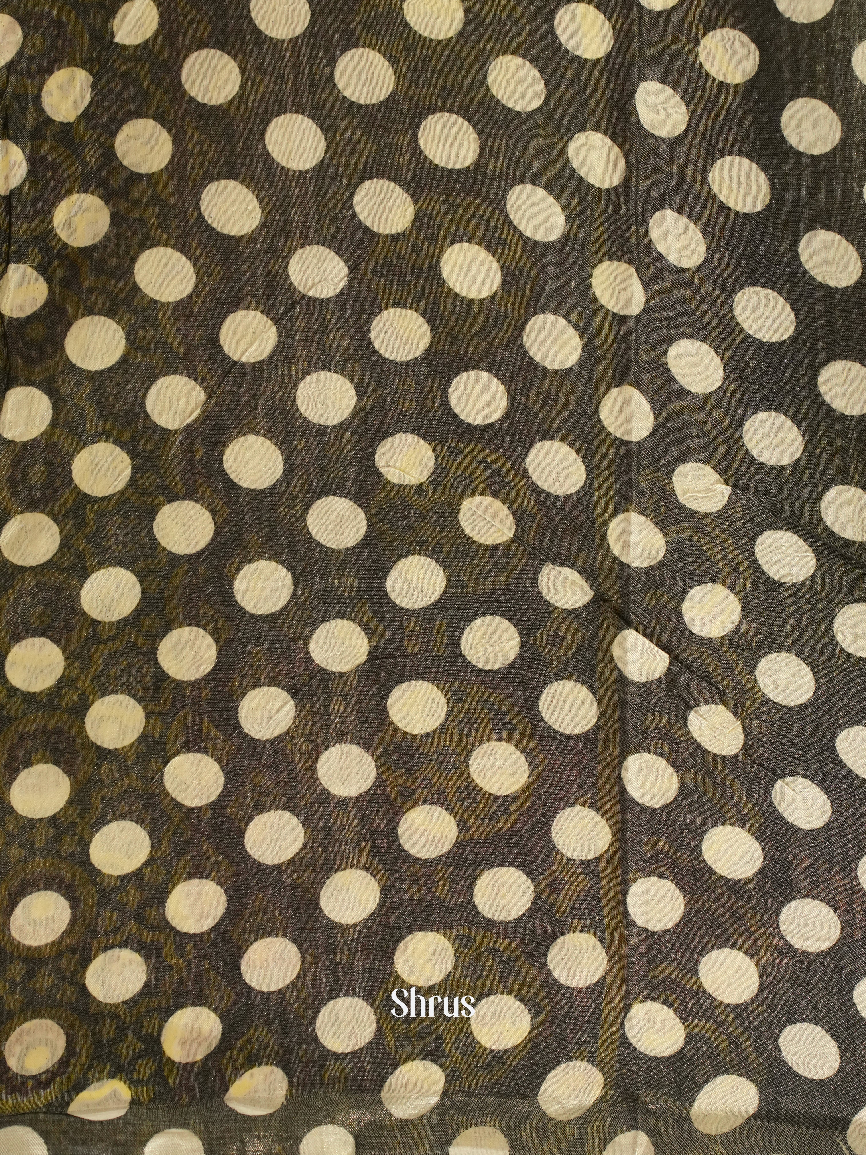 Brown and grey - Jaipur cotton Saree - Shop on ShrusEternity.com