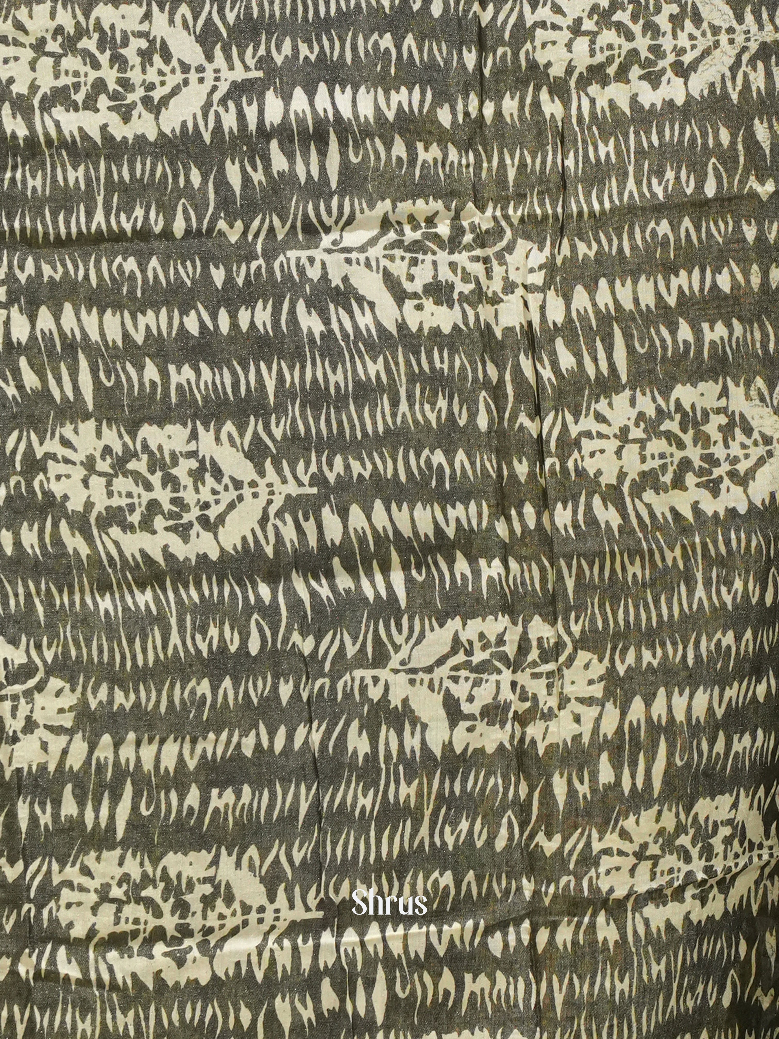 Grey and Green - Jaipur cotton Saree - Shop on ShrusEternity.com