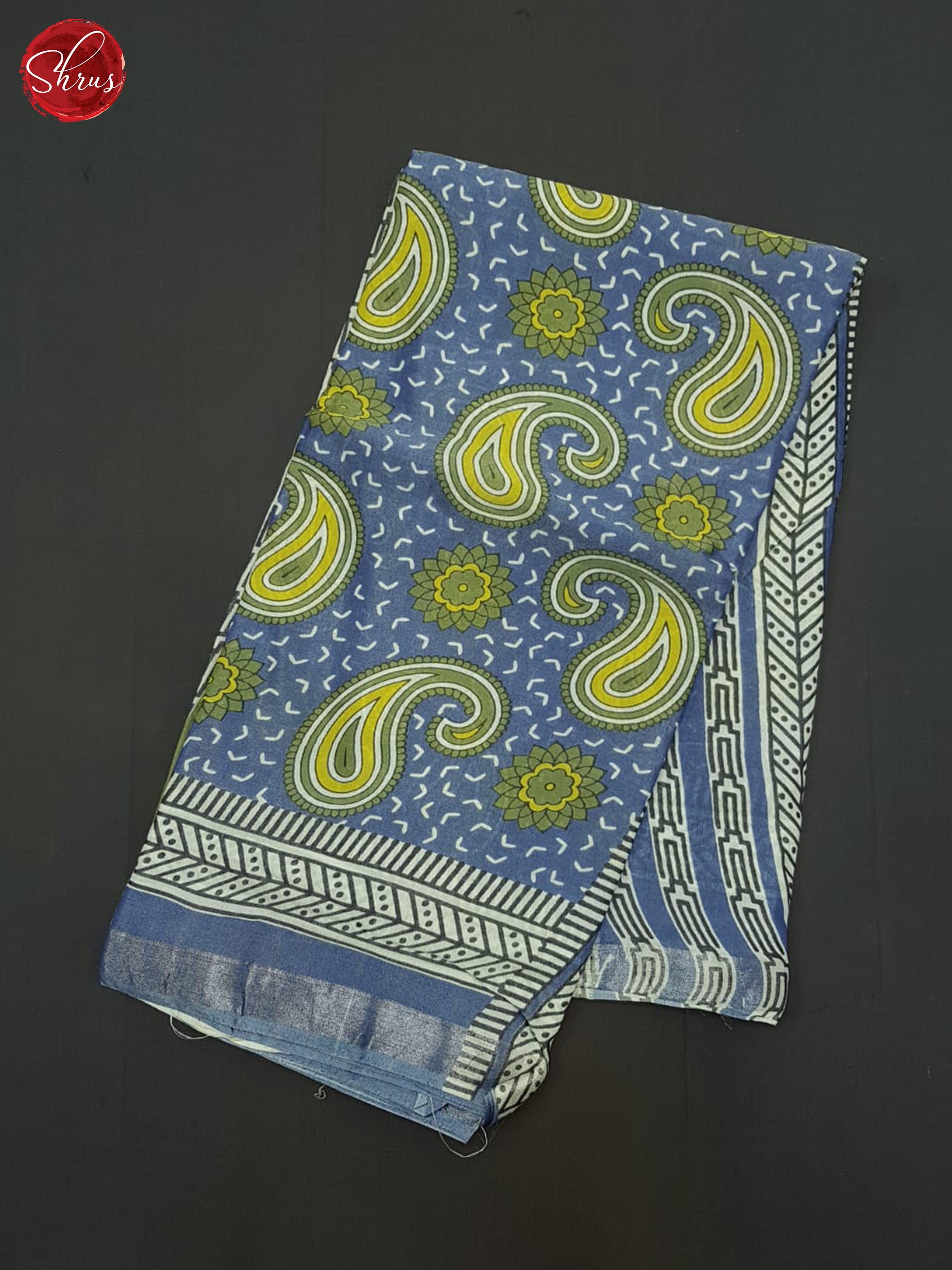 Blue and cream - Jaipur cotton Saree - Shop on ShrusEternity.com