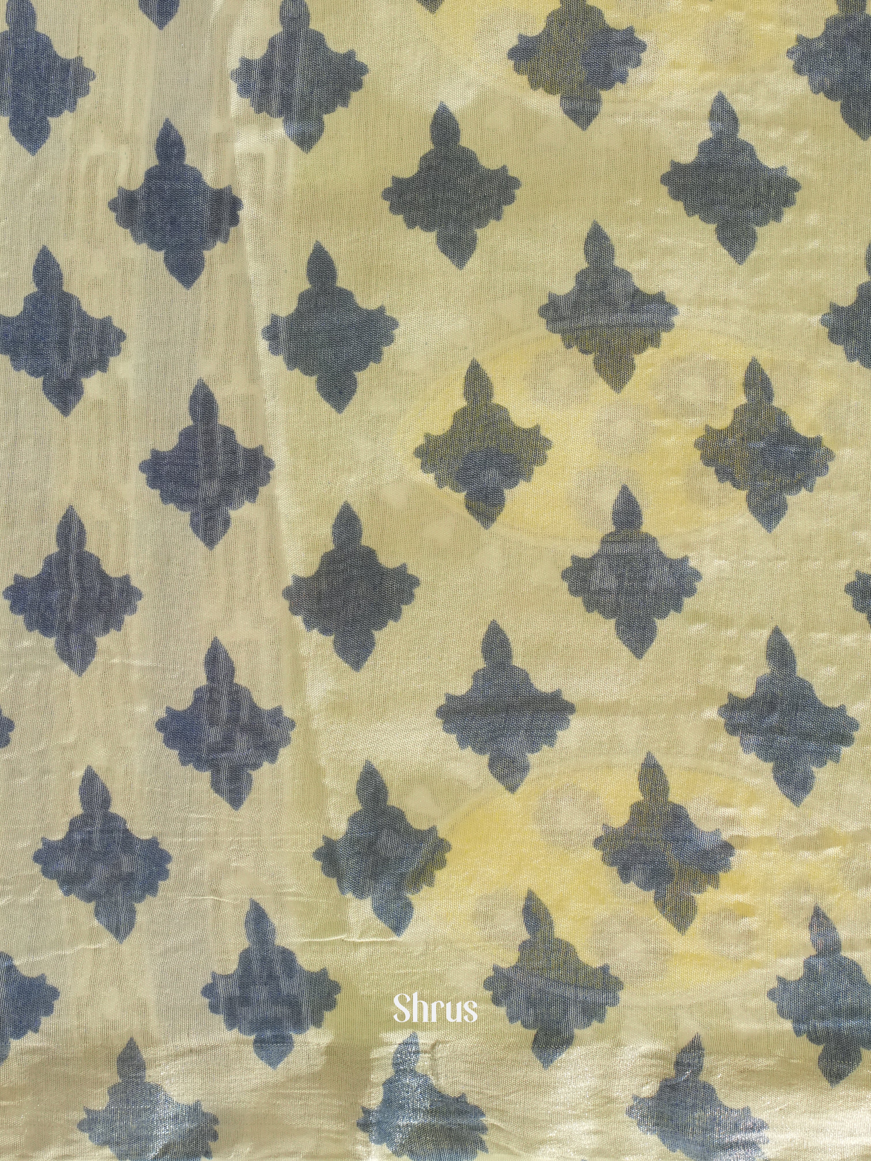 Blue and cream - Jaipur cotton Saree - Shop on ShrusEternity.com