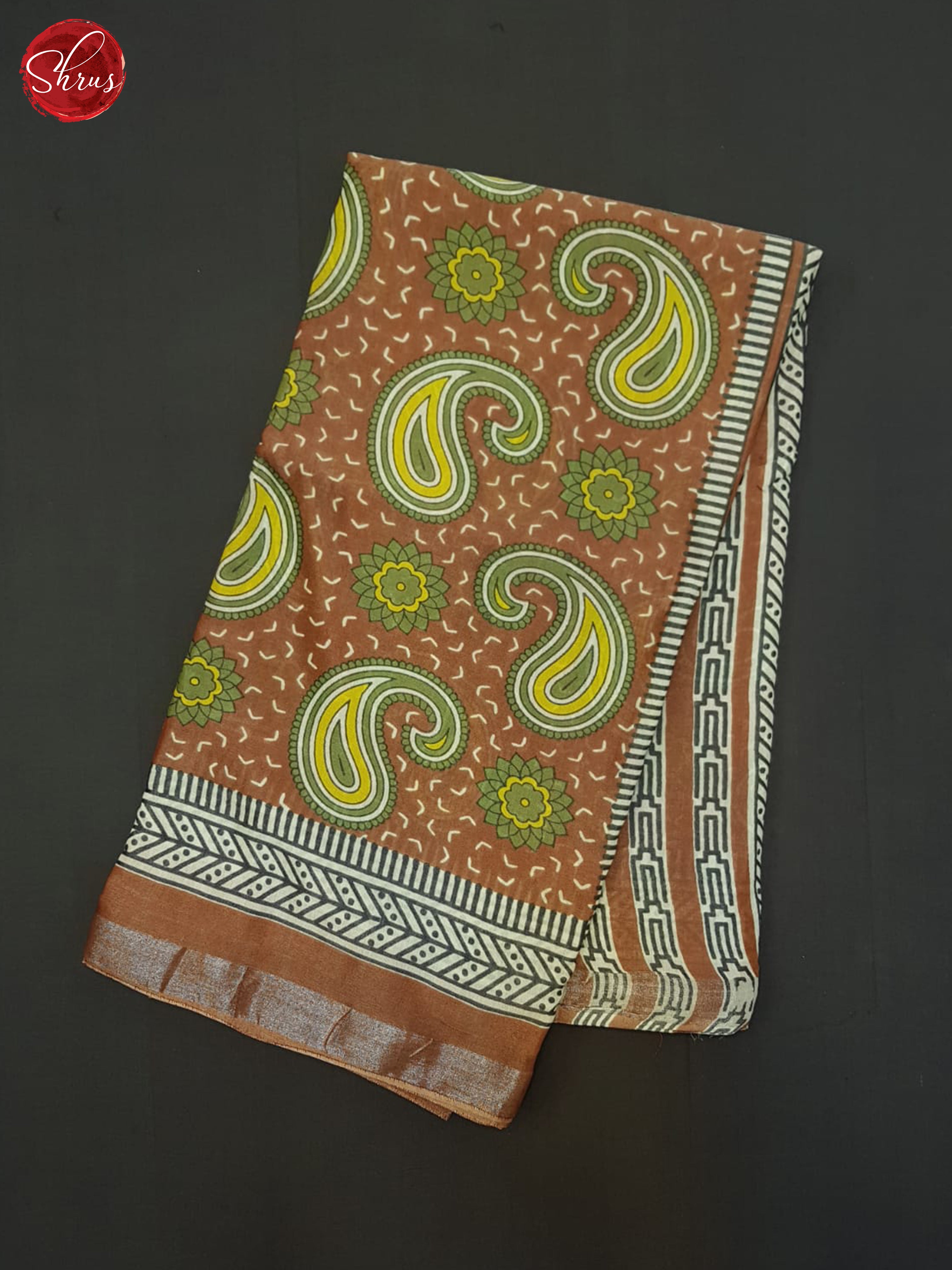 Brown and Cream - Jaipur cotton Saree - Shop on ShrusEternity.com