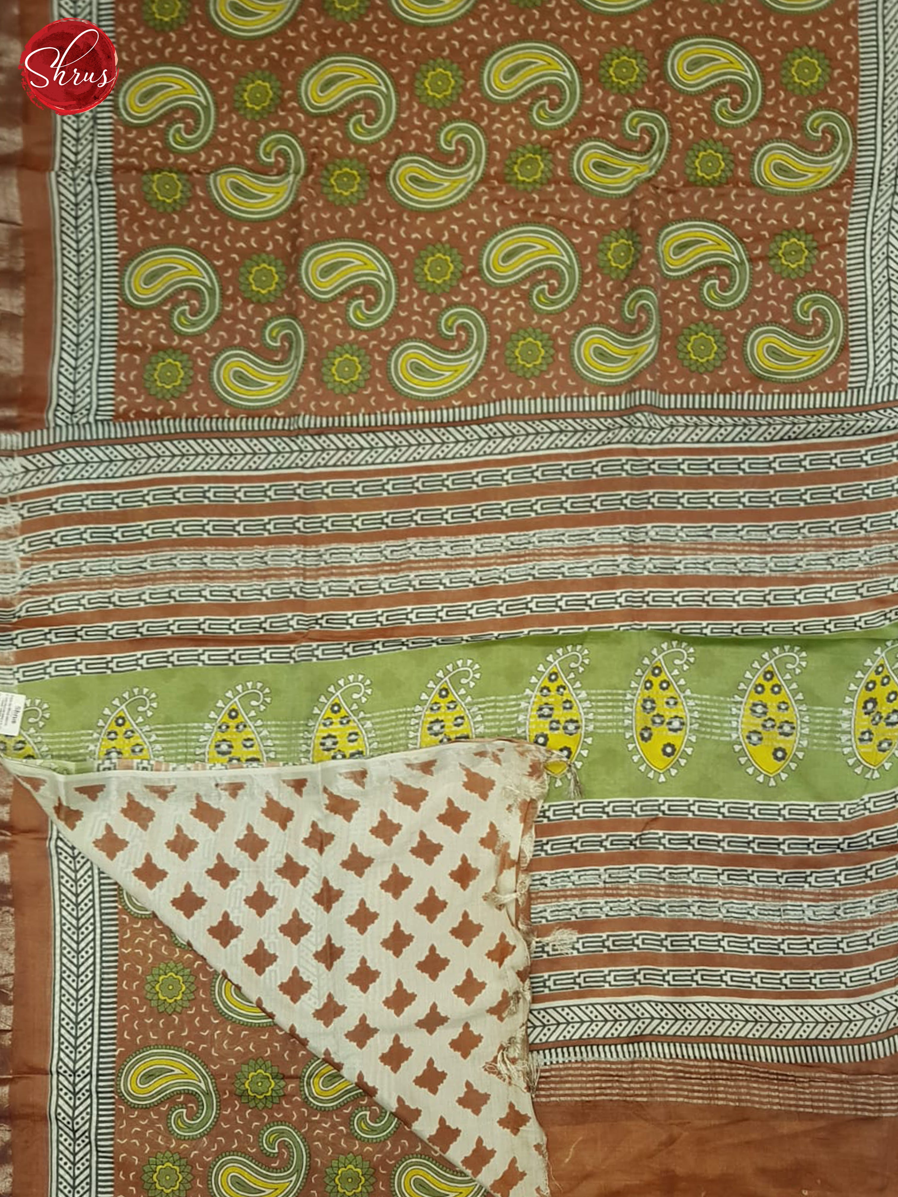 Brown and Cream - Jaipur cotton Saree - Shop on ShrusEternity.com