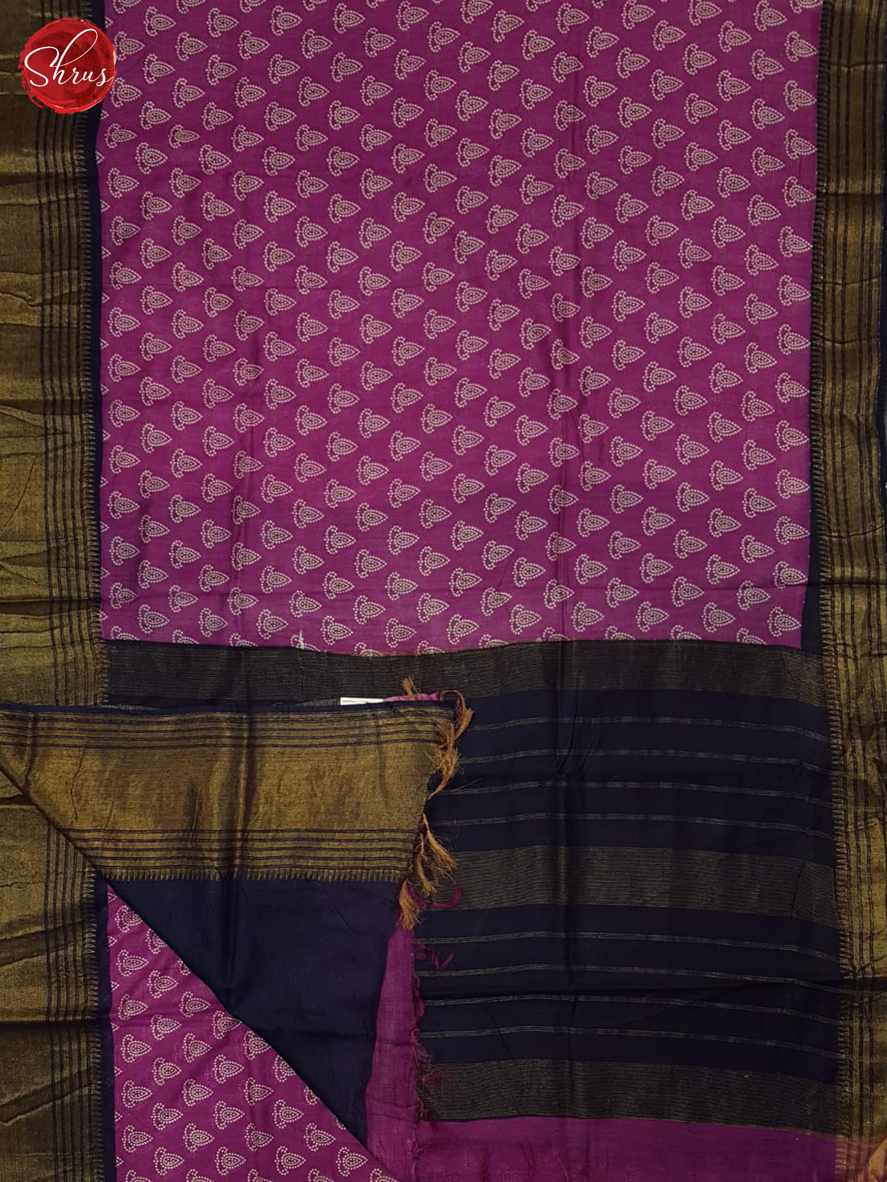 Pink & Blue - Semi Tussar Saree - Shop on ShrusEternity.com