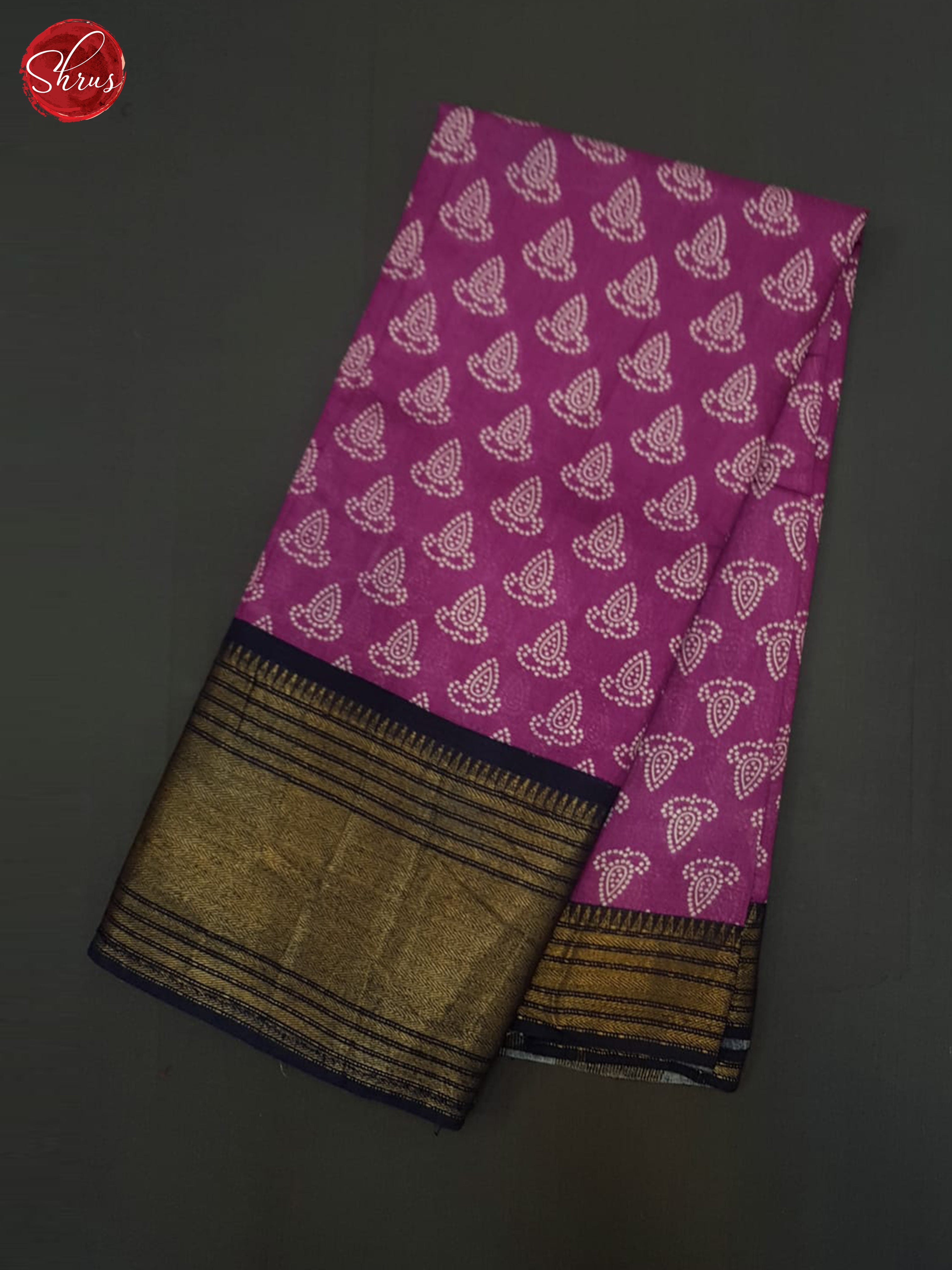 Pink & Blue - Semi Tussar Saree - Shop on ShrusEternity.com
