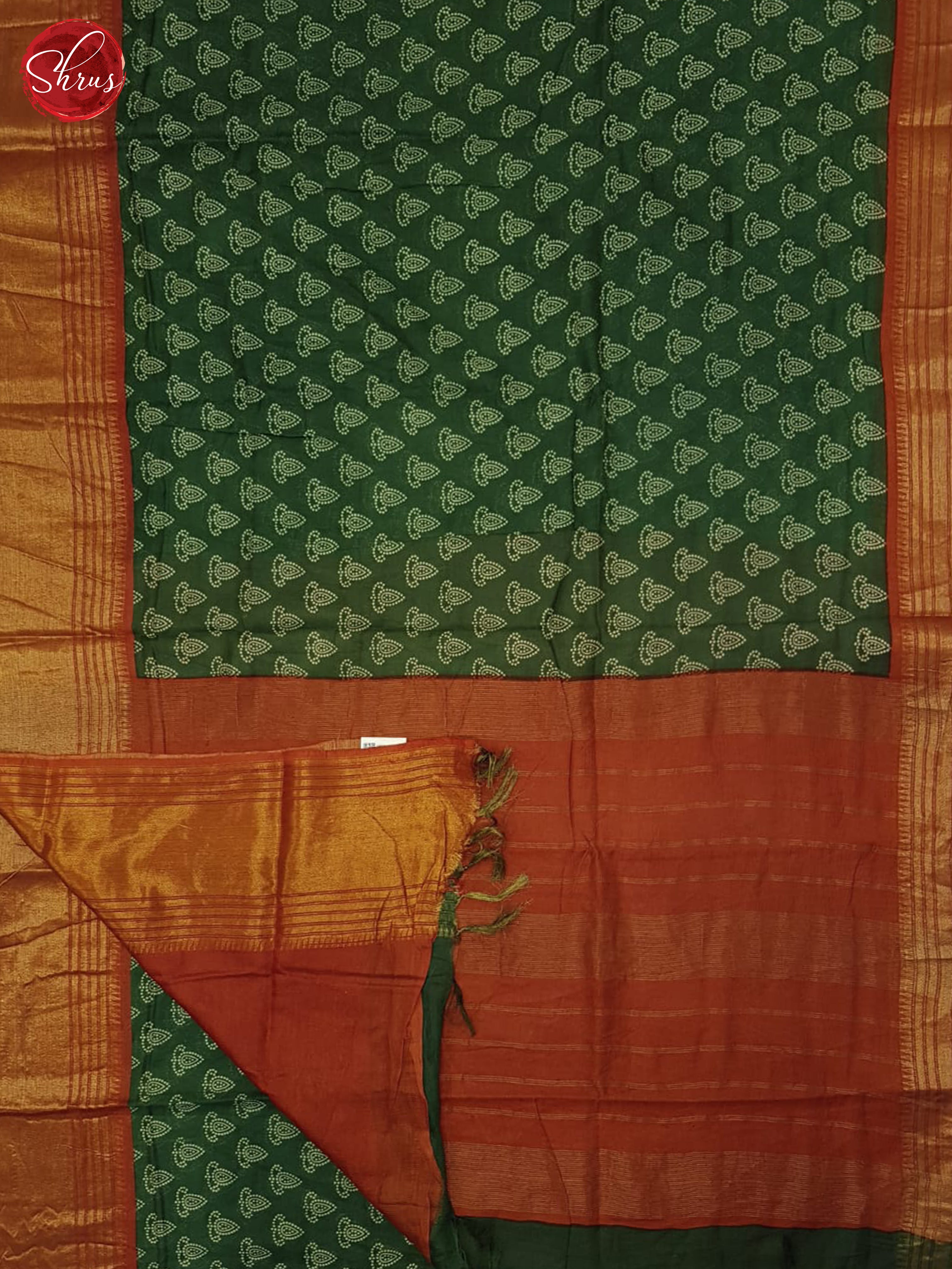 Green & Brick - Semi Tussar Saree - Shop on ShrusEternity.com