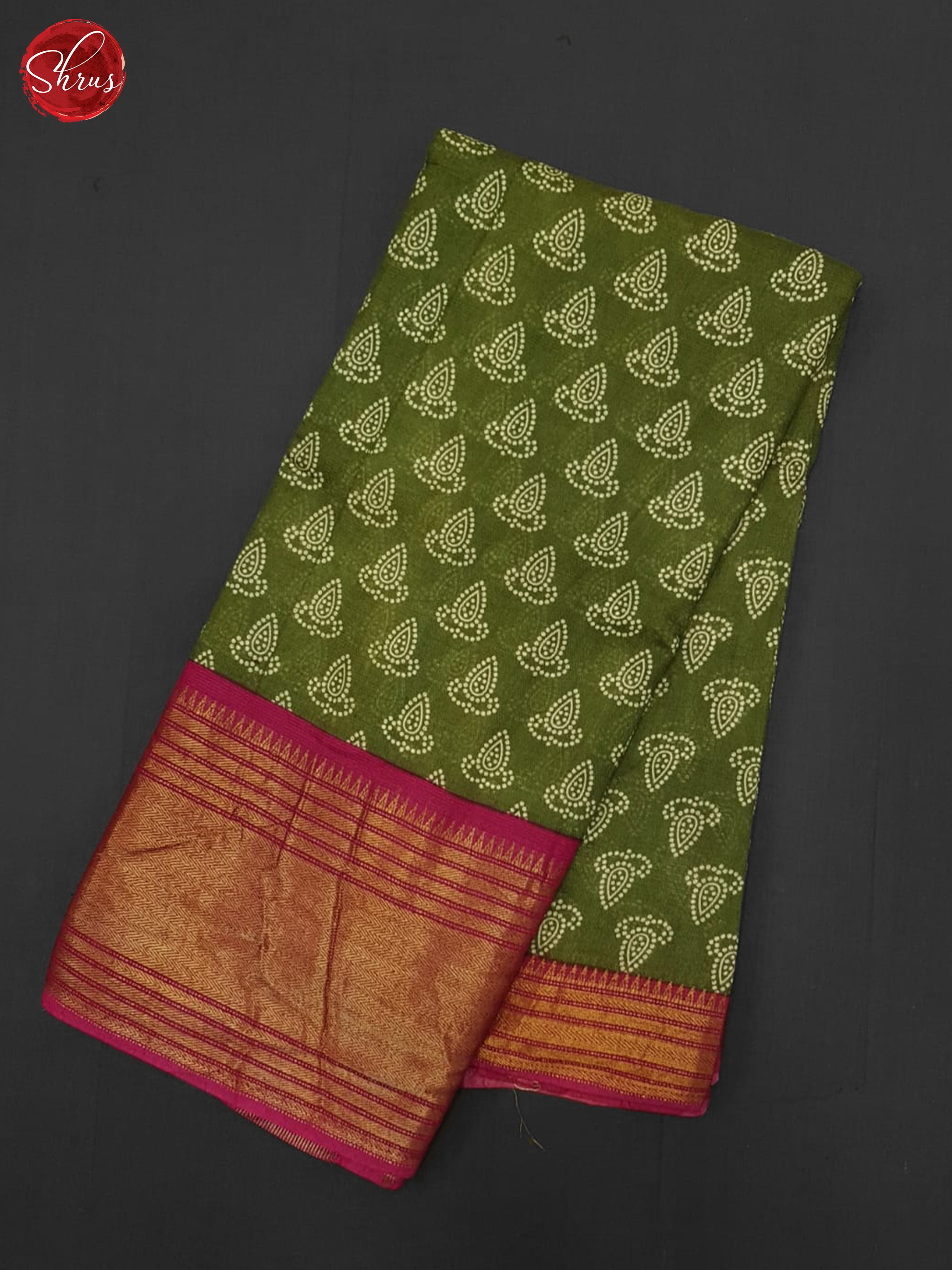 Green & Pink- Semi Tussar Saree - Shop on ShrusEternity.com