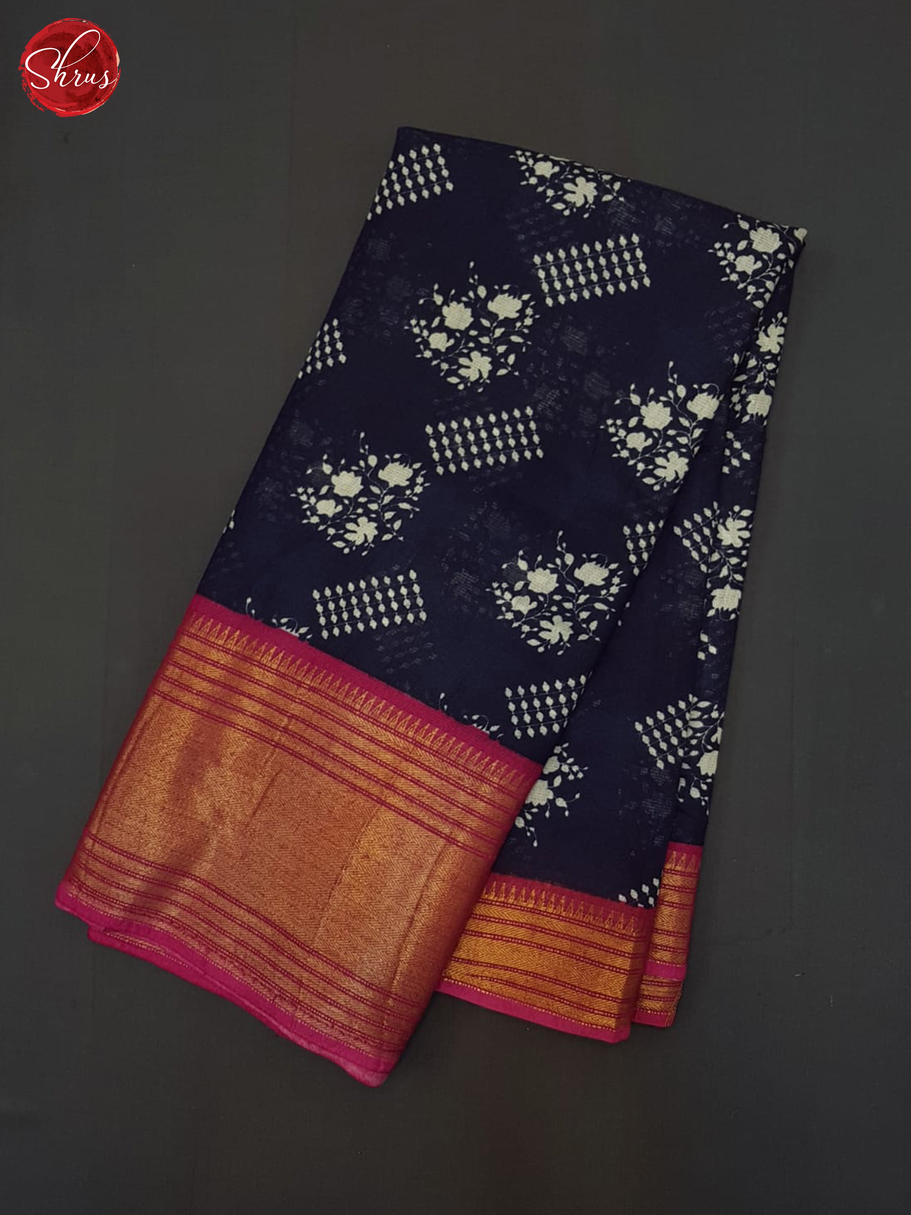 Blue & Pink - Semi Tussar Saree - Shop on ShrusEternity.com