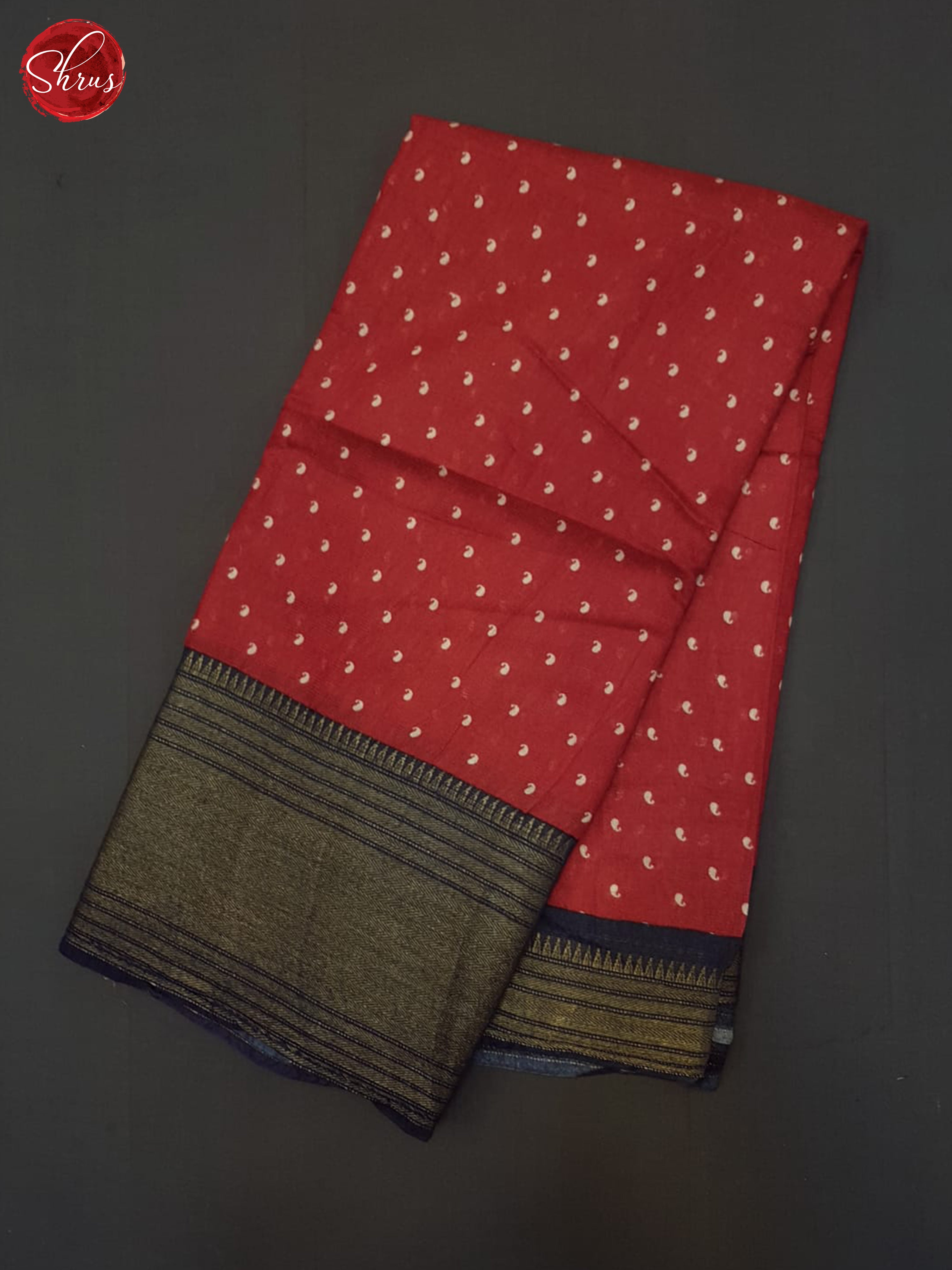 Red & Blue- Semi Tussar Saree - Shop on ShrusEternity.com
