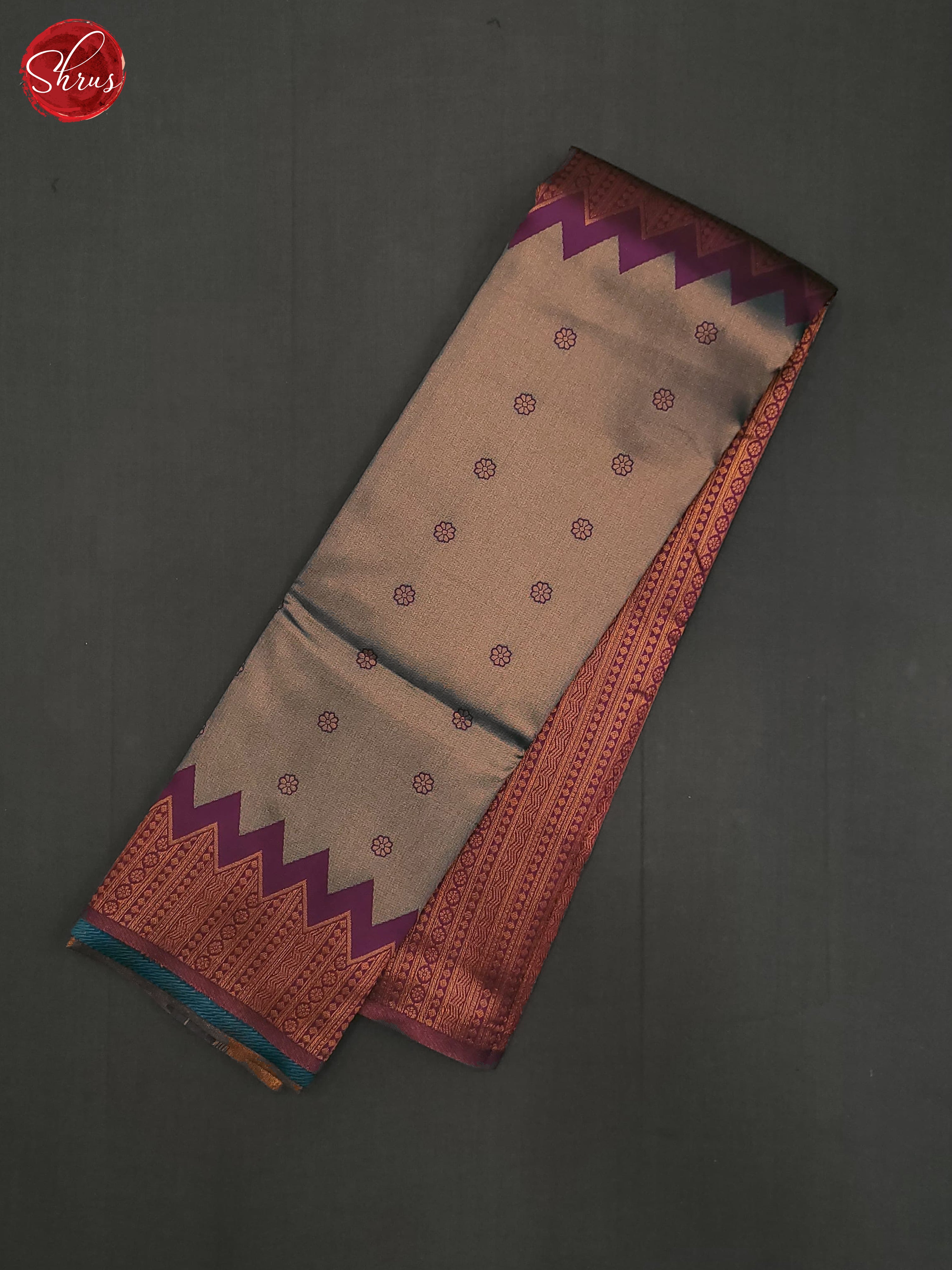 Blue & Purple - Semi Tissue Saree - Shop on ShrusEternity.com
