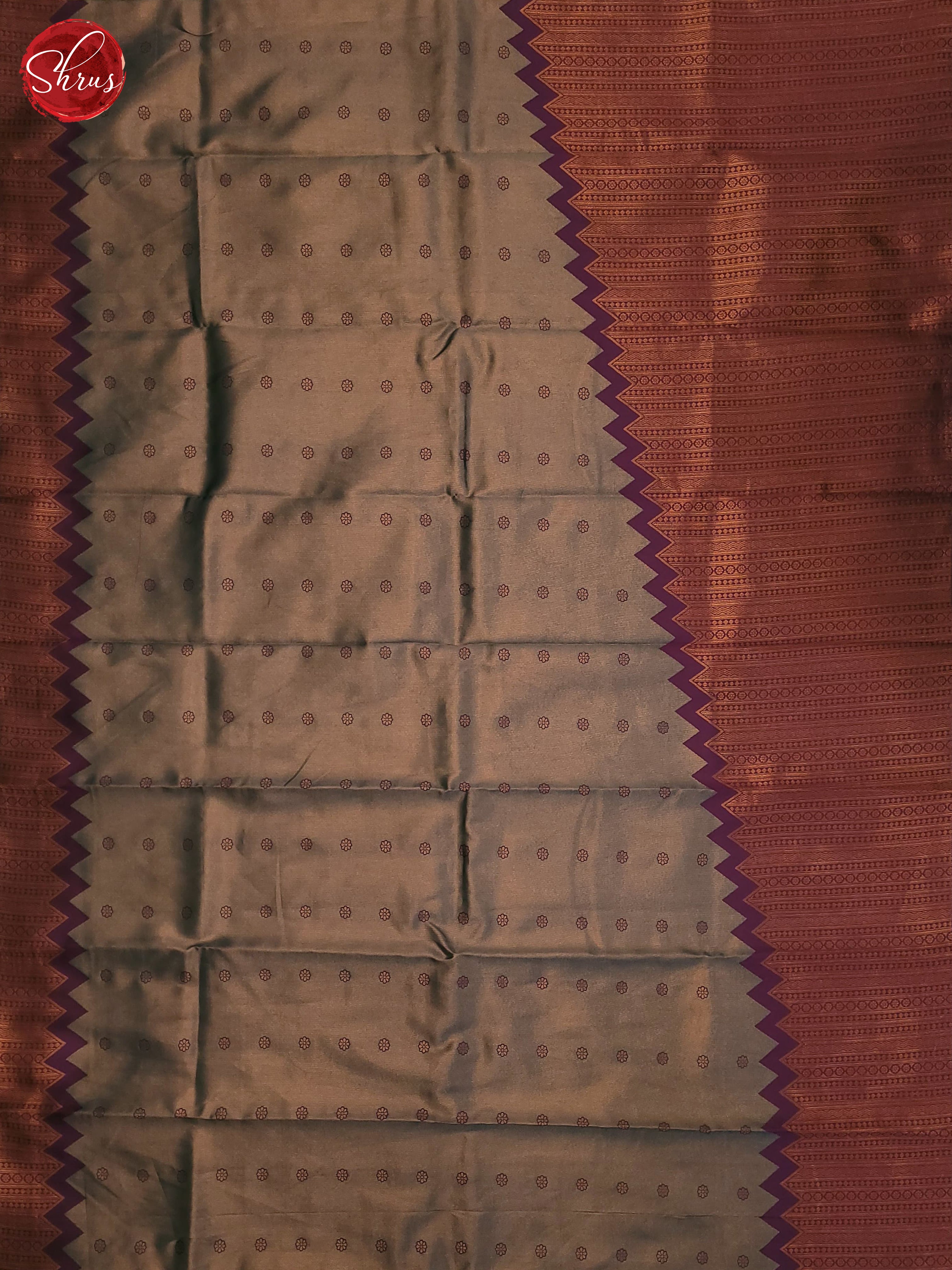 Blue & Purple - Semi Tissue Saree - Shop on ShrusEternity.com