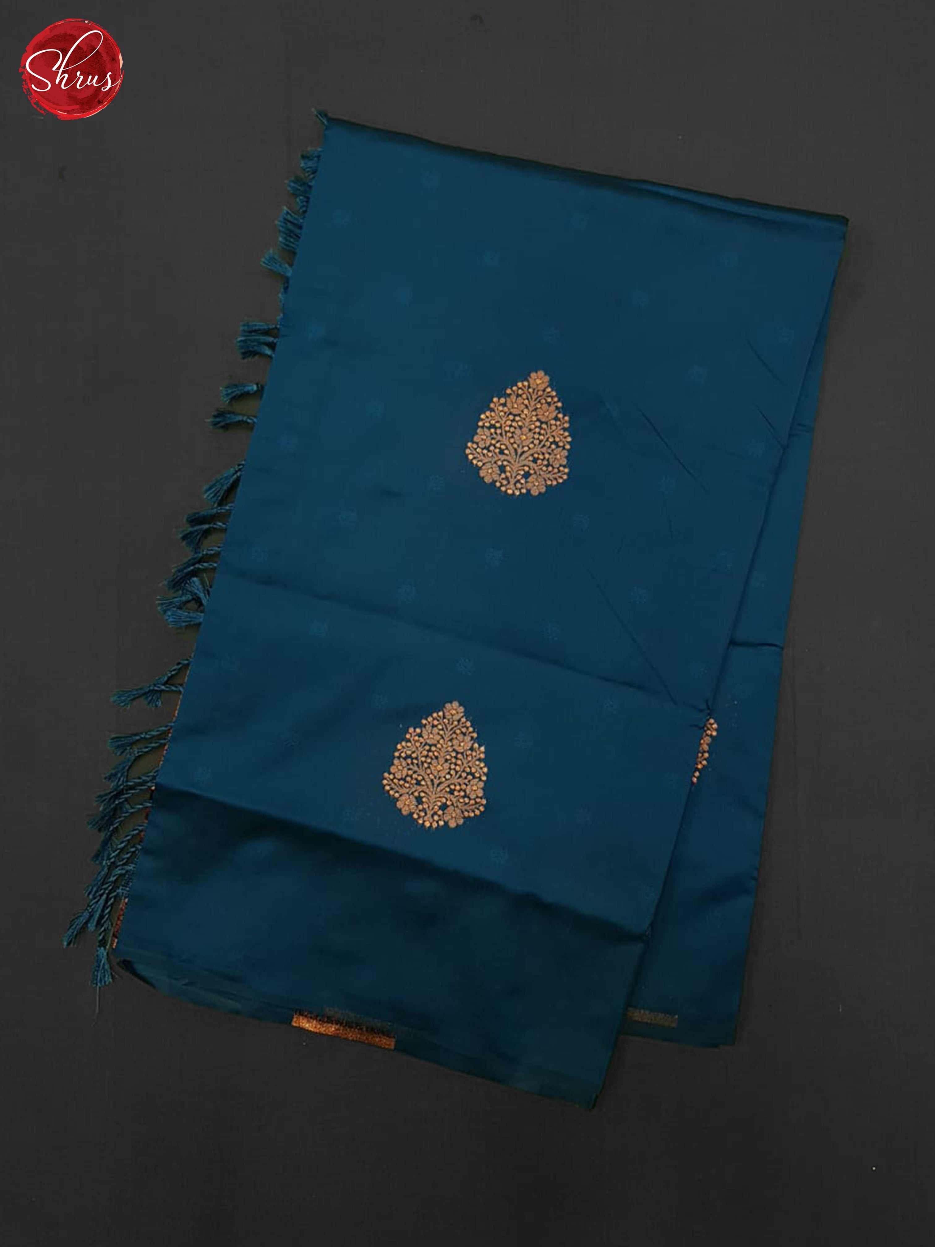 Blue & Maroon - Semi Softsilk Saree - Shop on ShrusEternity.com