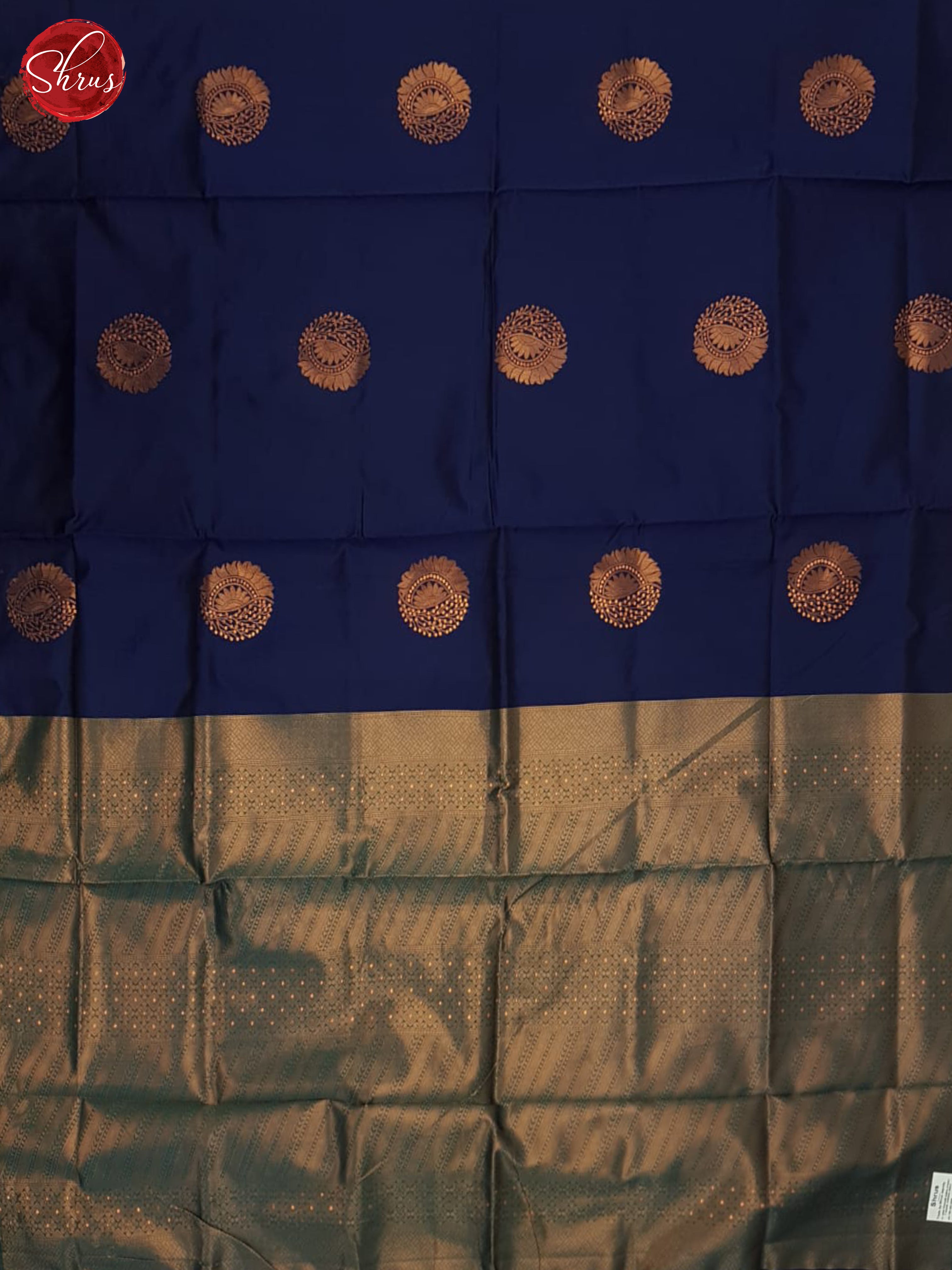 Blue & Green - Semi Softsilk Saree - Shop on ShrusEternity.com