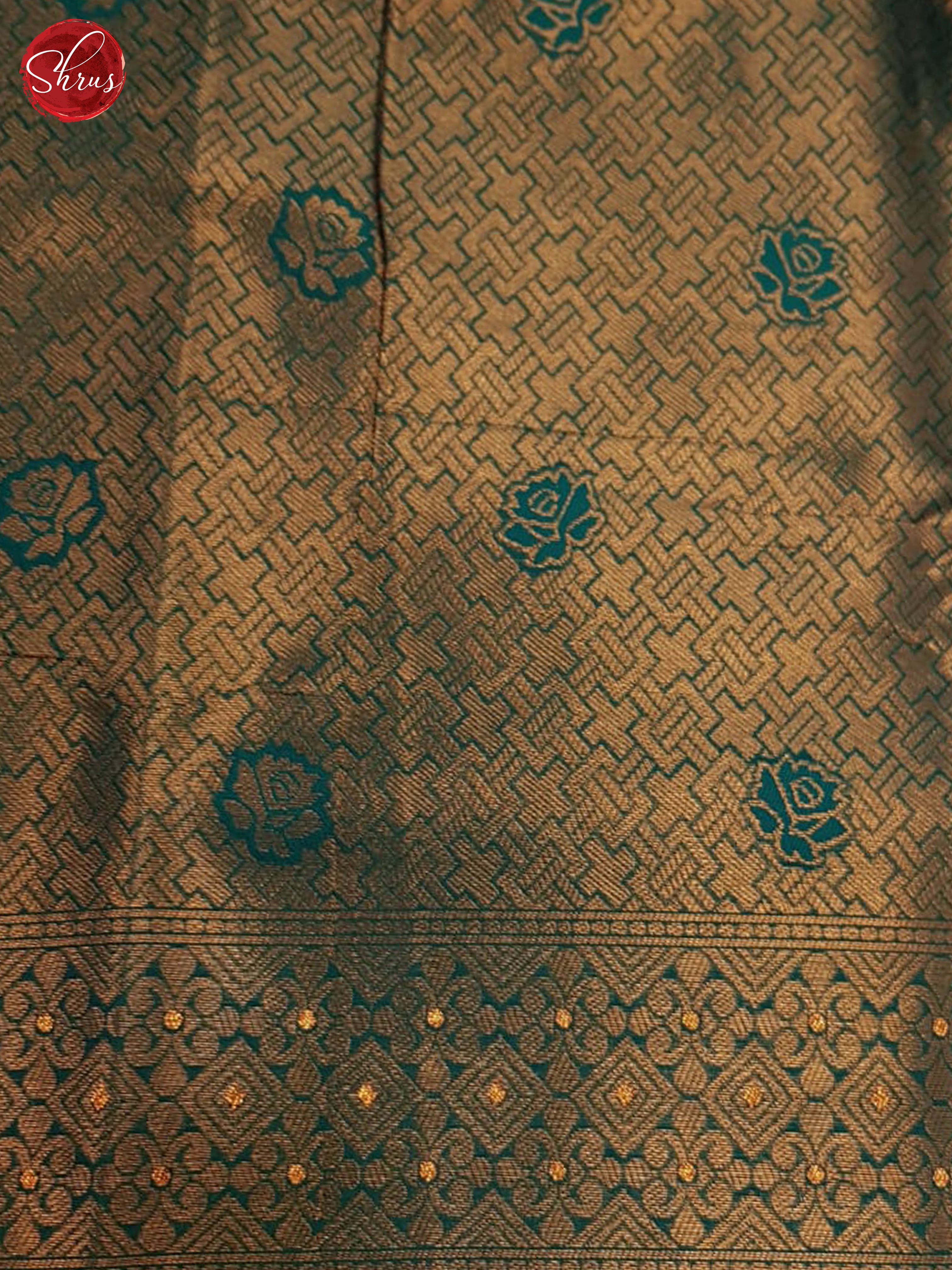 Blue & Green - Semi Softsilk Saree - Shop on ShrusEternity.com