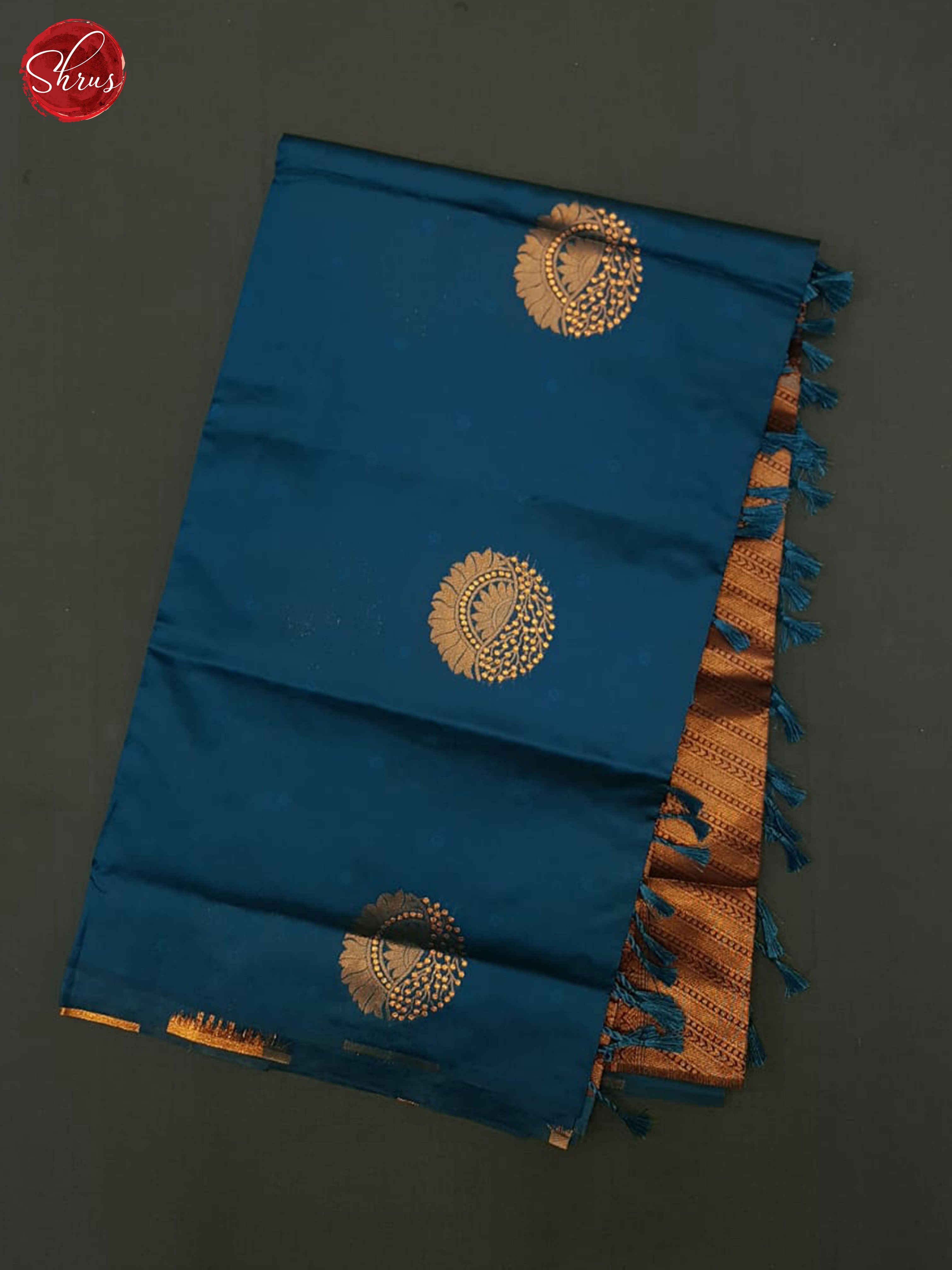 Blue And Wine-Semi soft silk saree - Shop on ShrusEternity.com