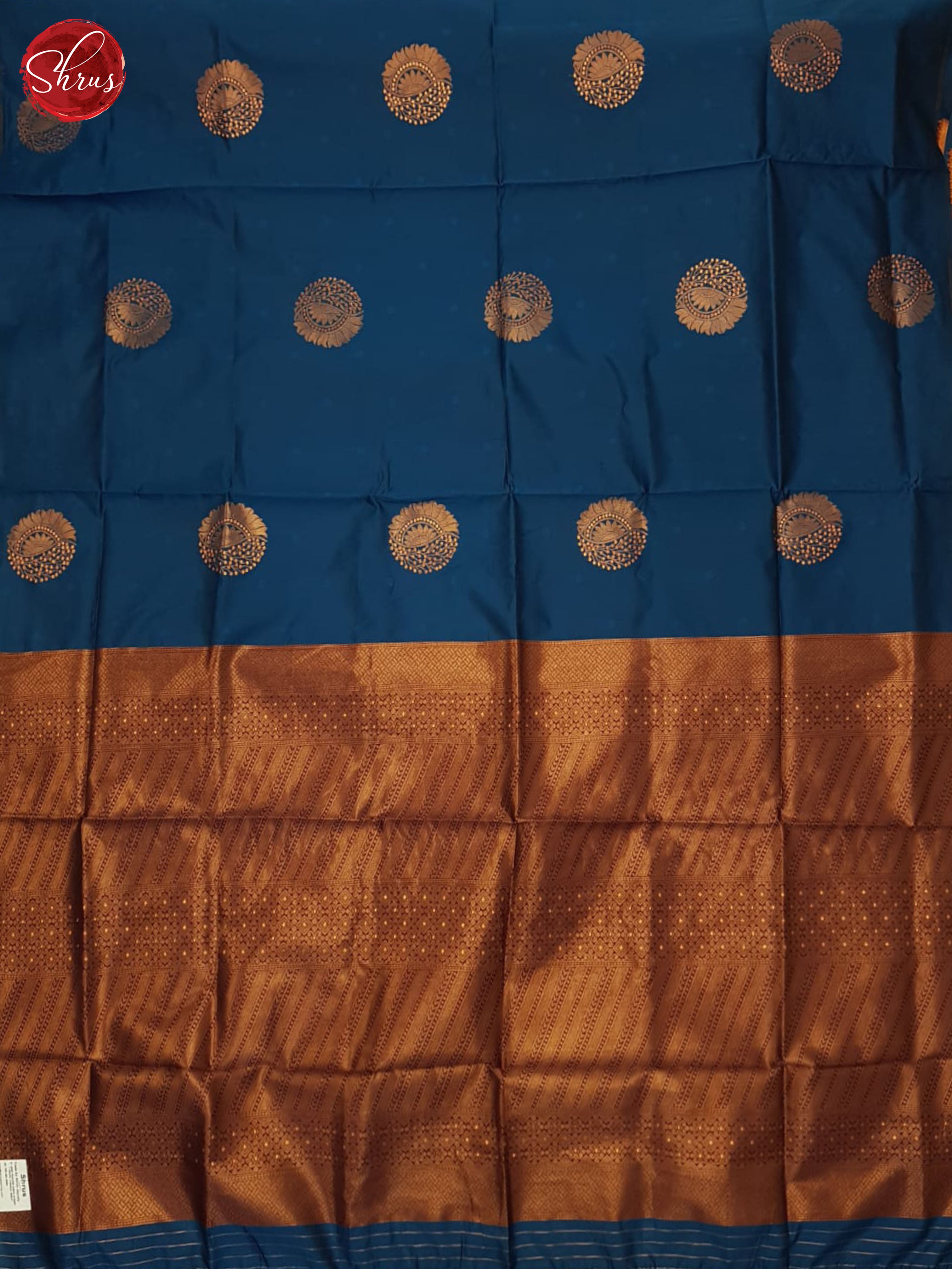 Blue And Wine-Semi soft silk saree - Shop on ShrusEternity.com