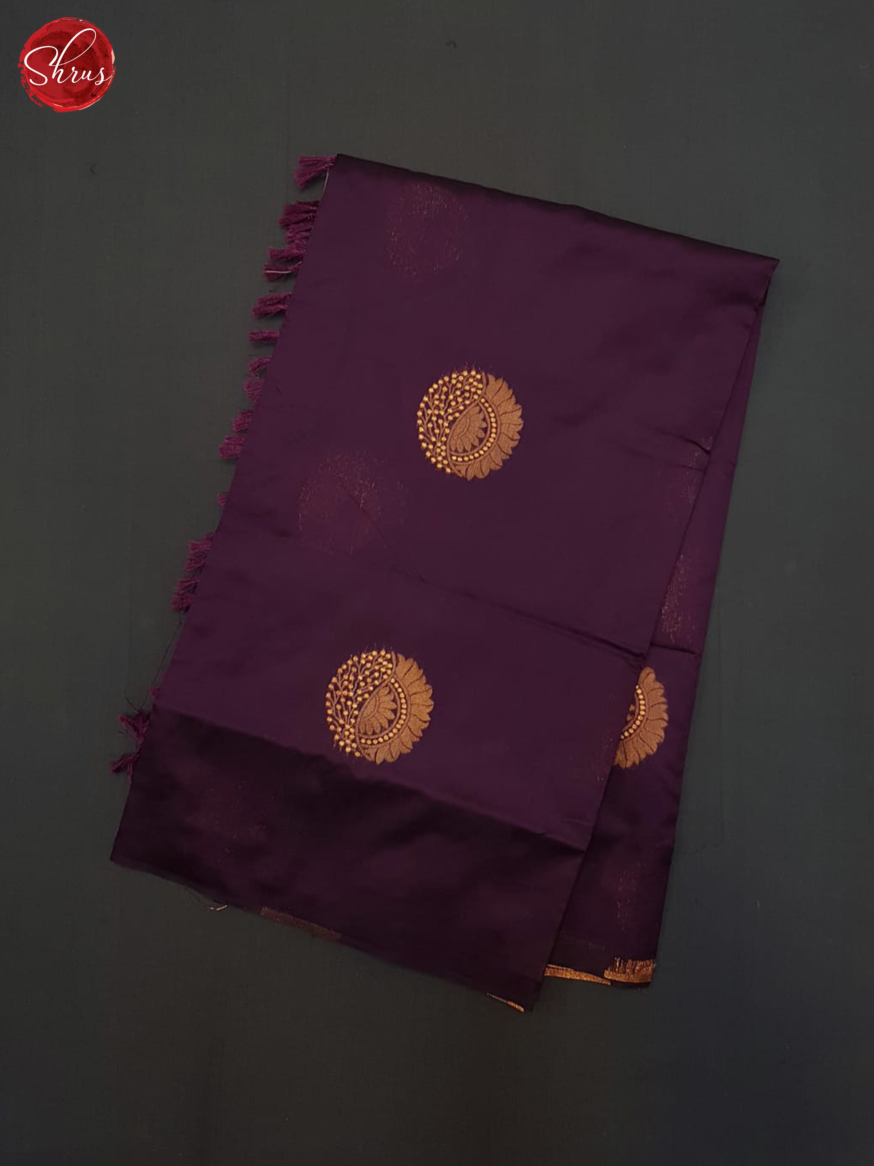 Wine & Green - Semi Softsilk Saree - Shop on ShrusEternity.com