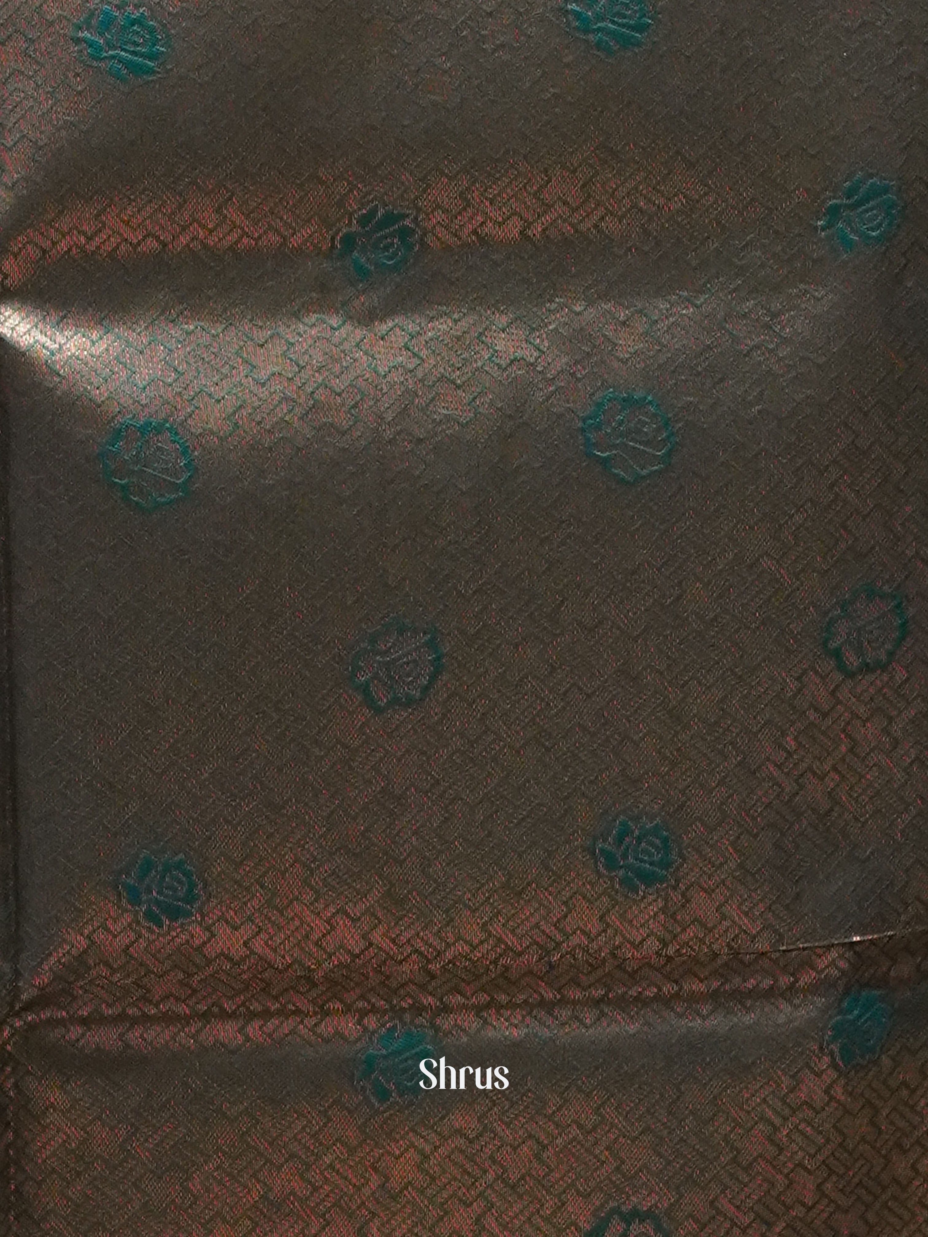 Wine & Green - Semi Softsilk Saree - Shop on ShrusEternity.com