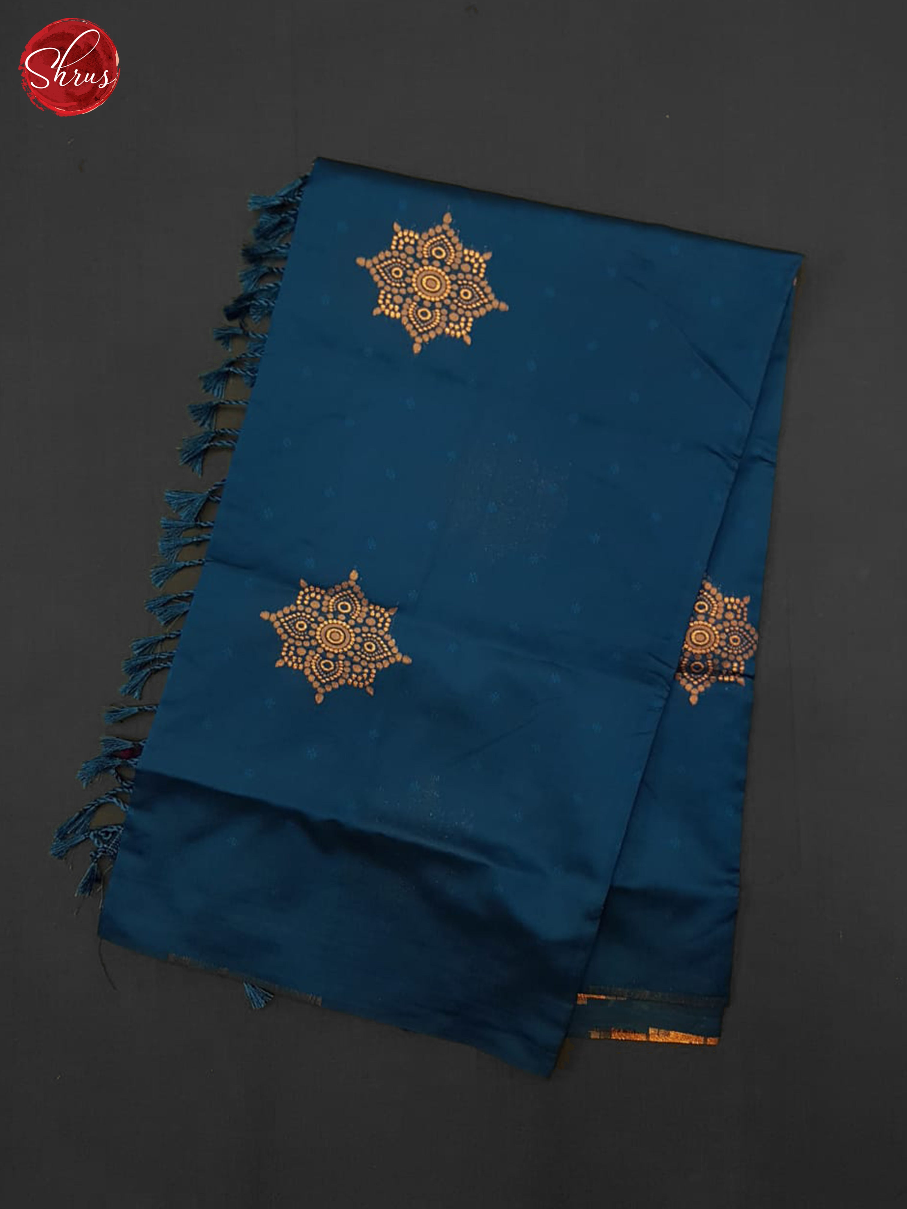 Blue & Maroon - Semi Softsilk Saree - Shop on ShrusEternity.com