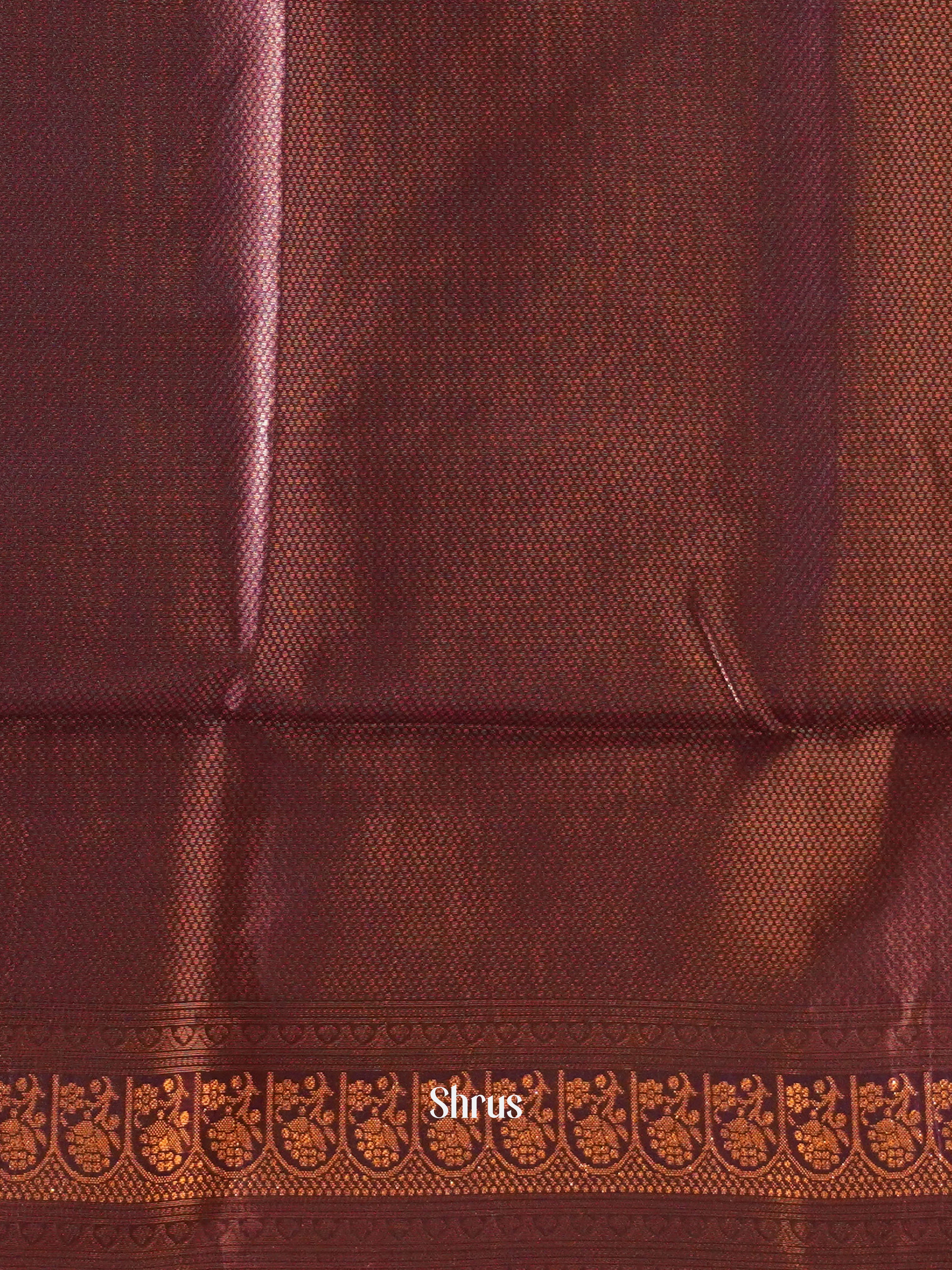 Blue & Maroon - Semi Softsilk Saree - Shop on ShrusEternity.com