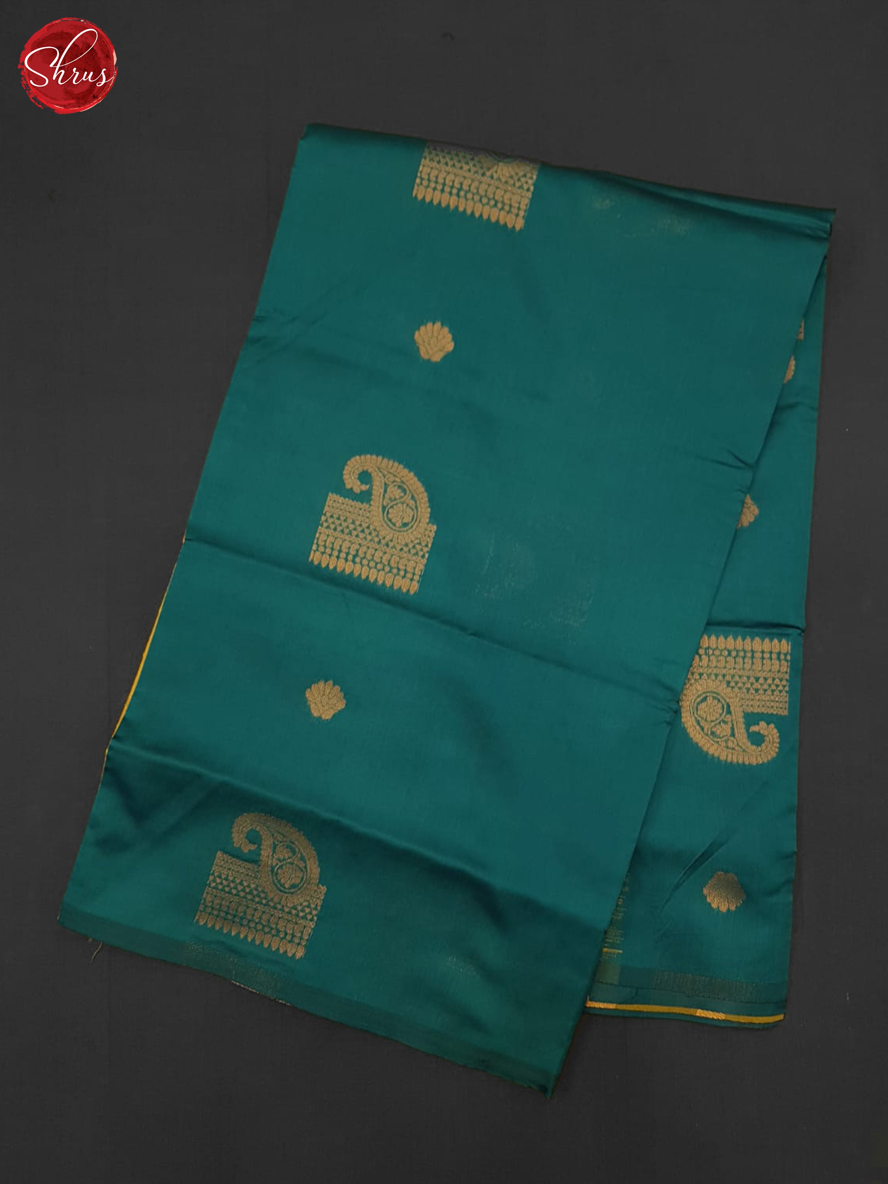 Blue & Mustard -Semi Softsilk Saree - Shop on ShrusEternity.com