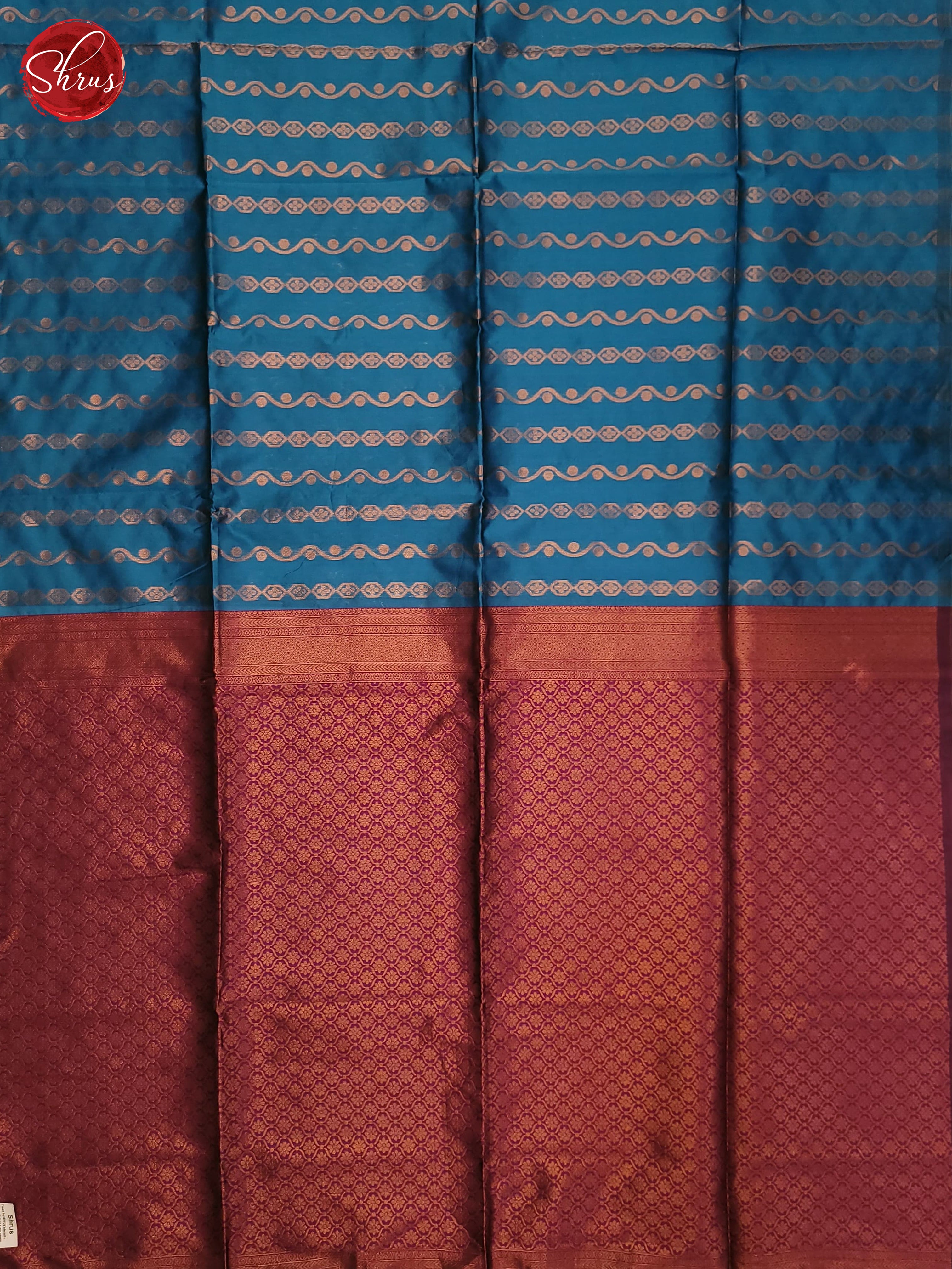 Blue & Majenta - Semi Softsilk Saree - Shop on ShrusEternity.com