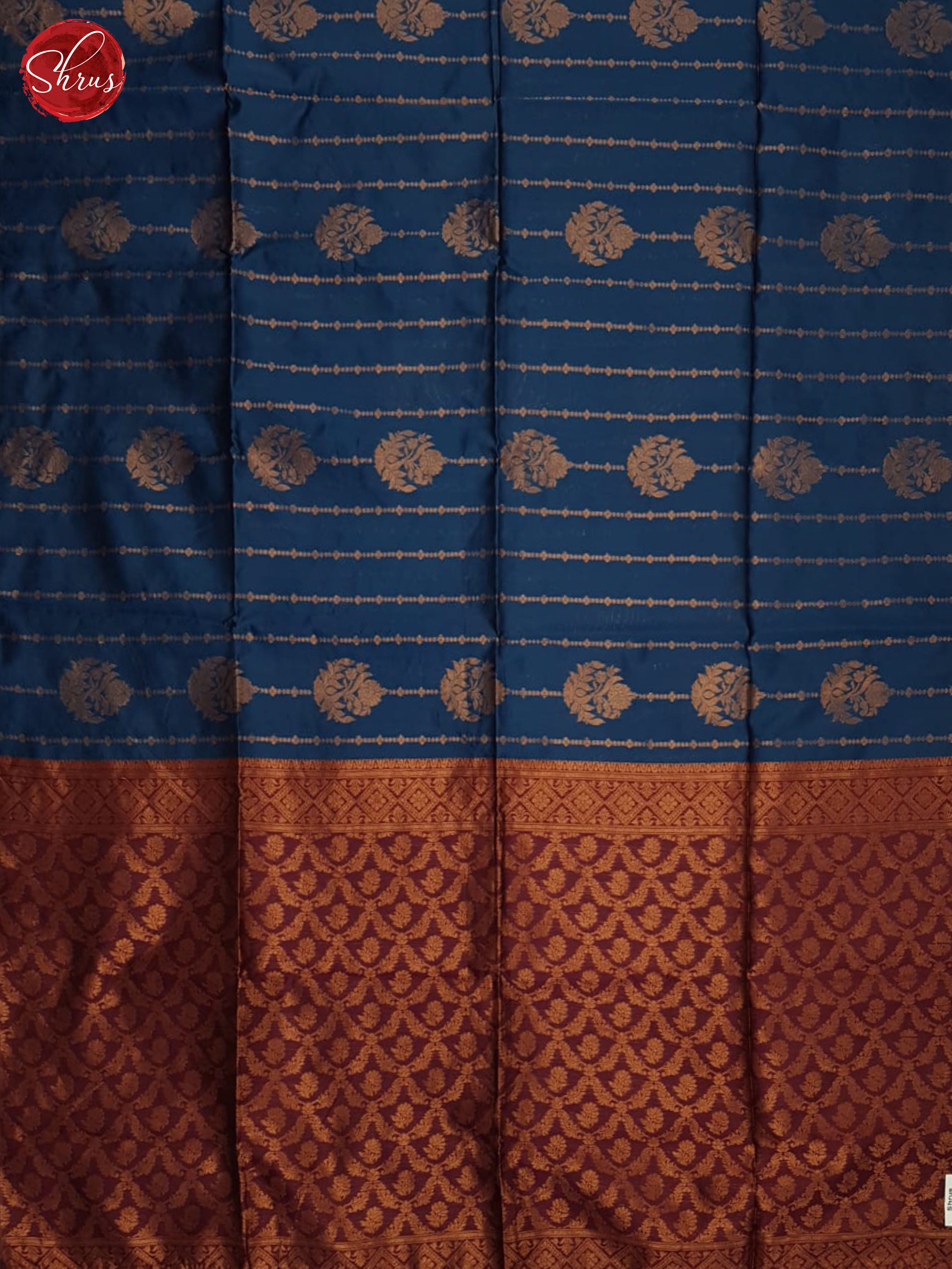 Blue And Maroon-Semi Soft silk saree - Shop on ShrusEternity.com