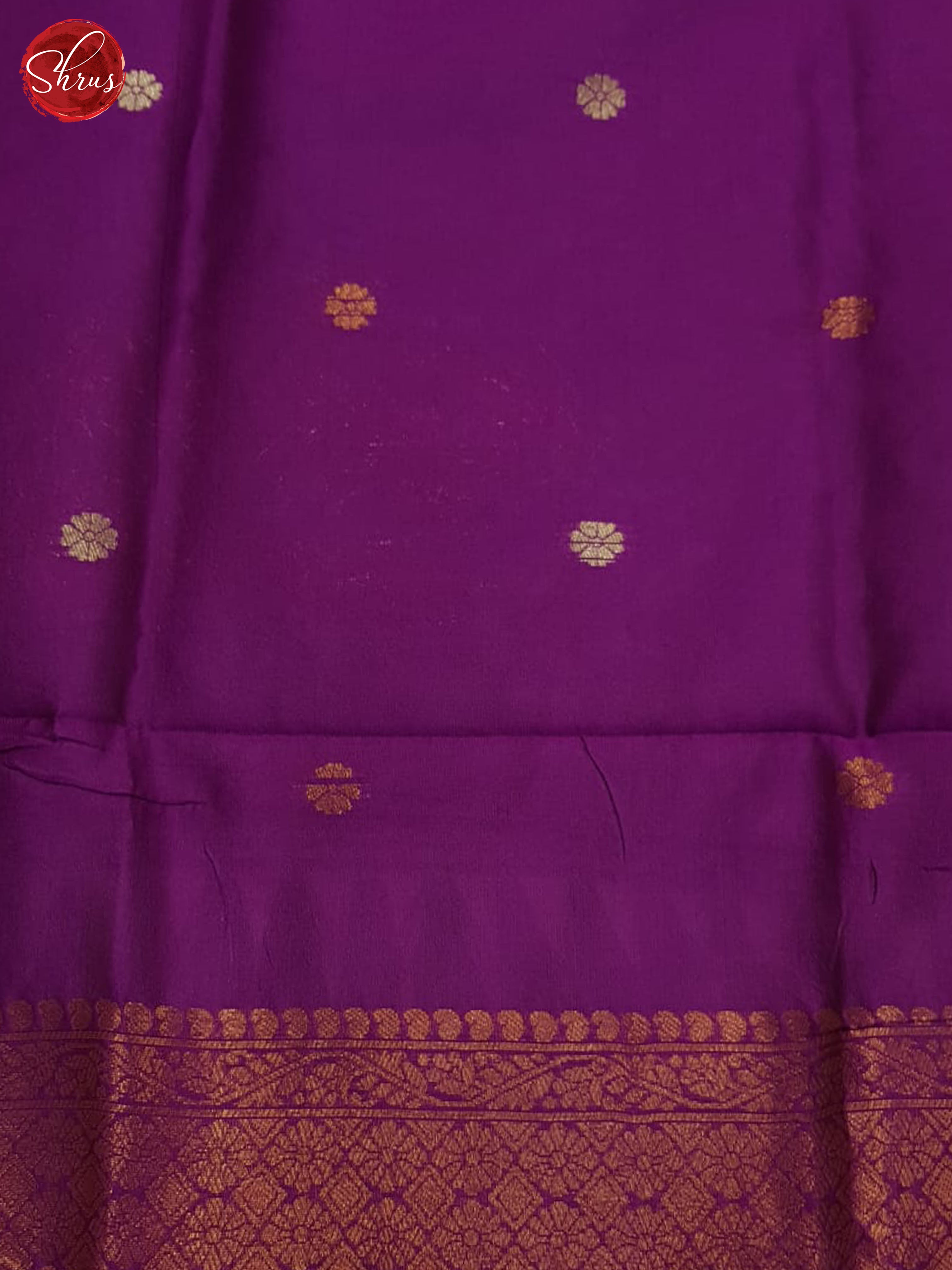 Teal Green And Purple-semi soft silk saree - Shop on ShrusEternity.com