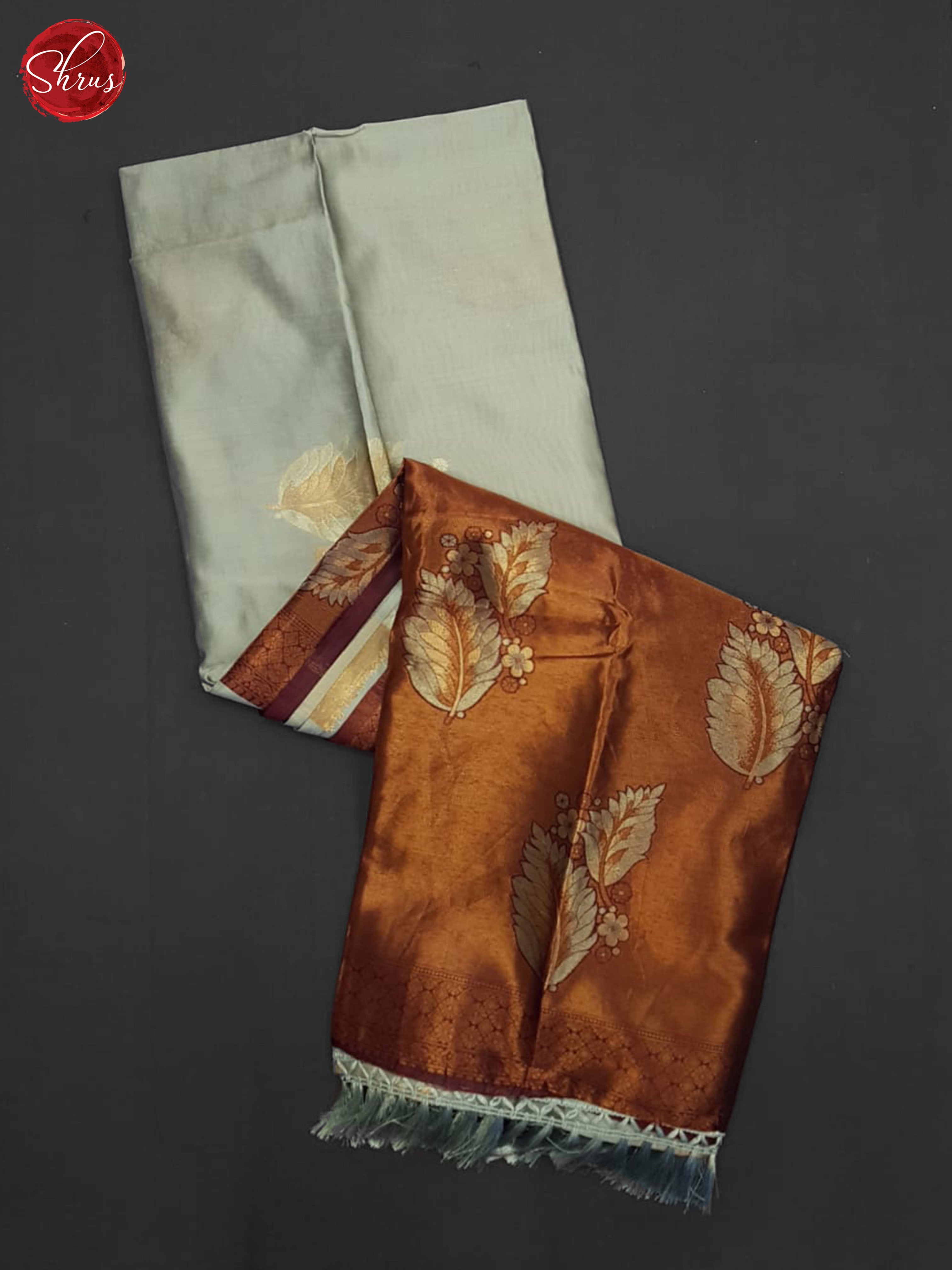 Grey And Araku Maroon-semi soft silk saree - Shop on ShrusEternity.com