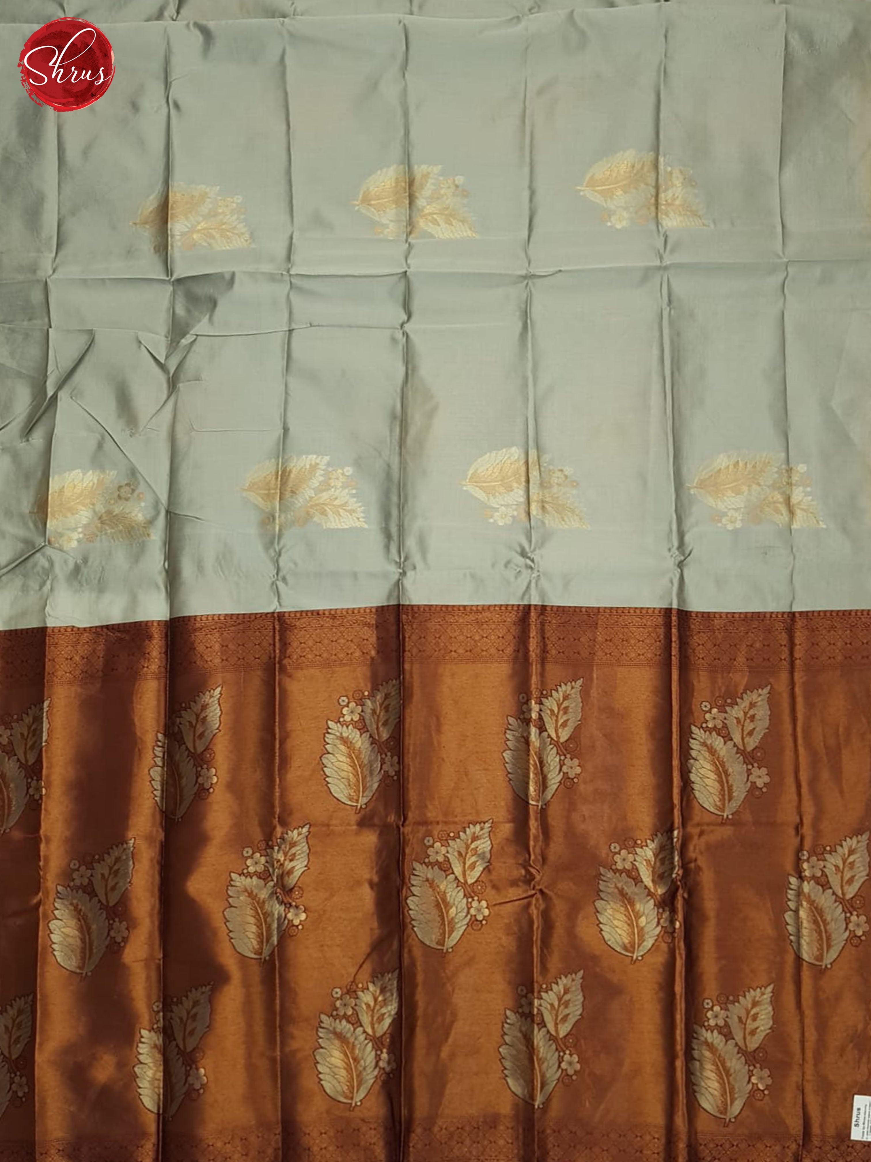 Grey And Araku Maroon-semi soft silk saree - Shop on ShrusEternity.com