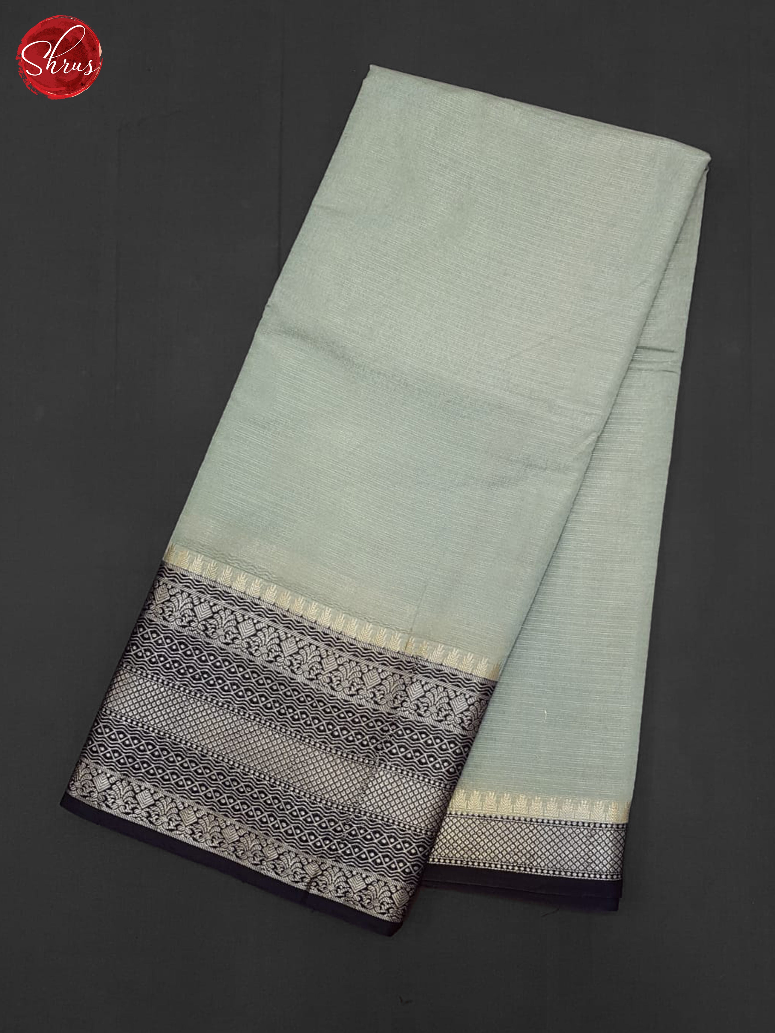 grey and blue- Semi Dupion Silk Saree - Shop on ShrusEternity.com