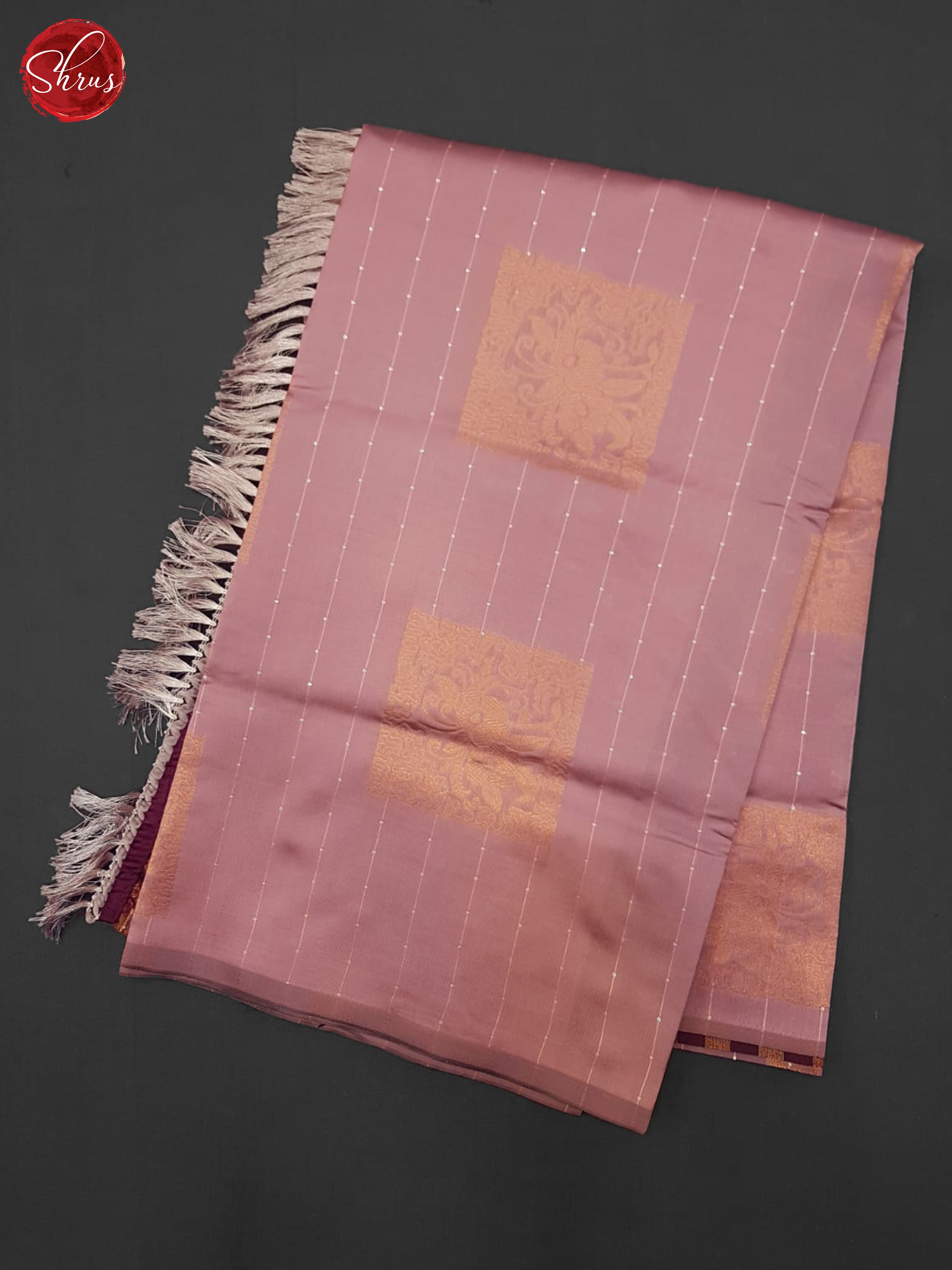 Onion Pink & Wine - Semi Softsilk Saree - Shop on ShrusEternity.com