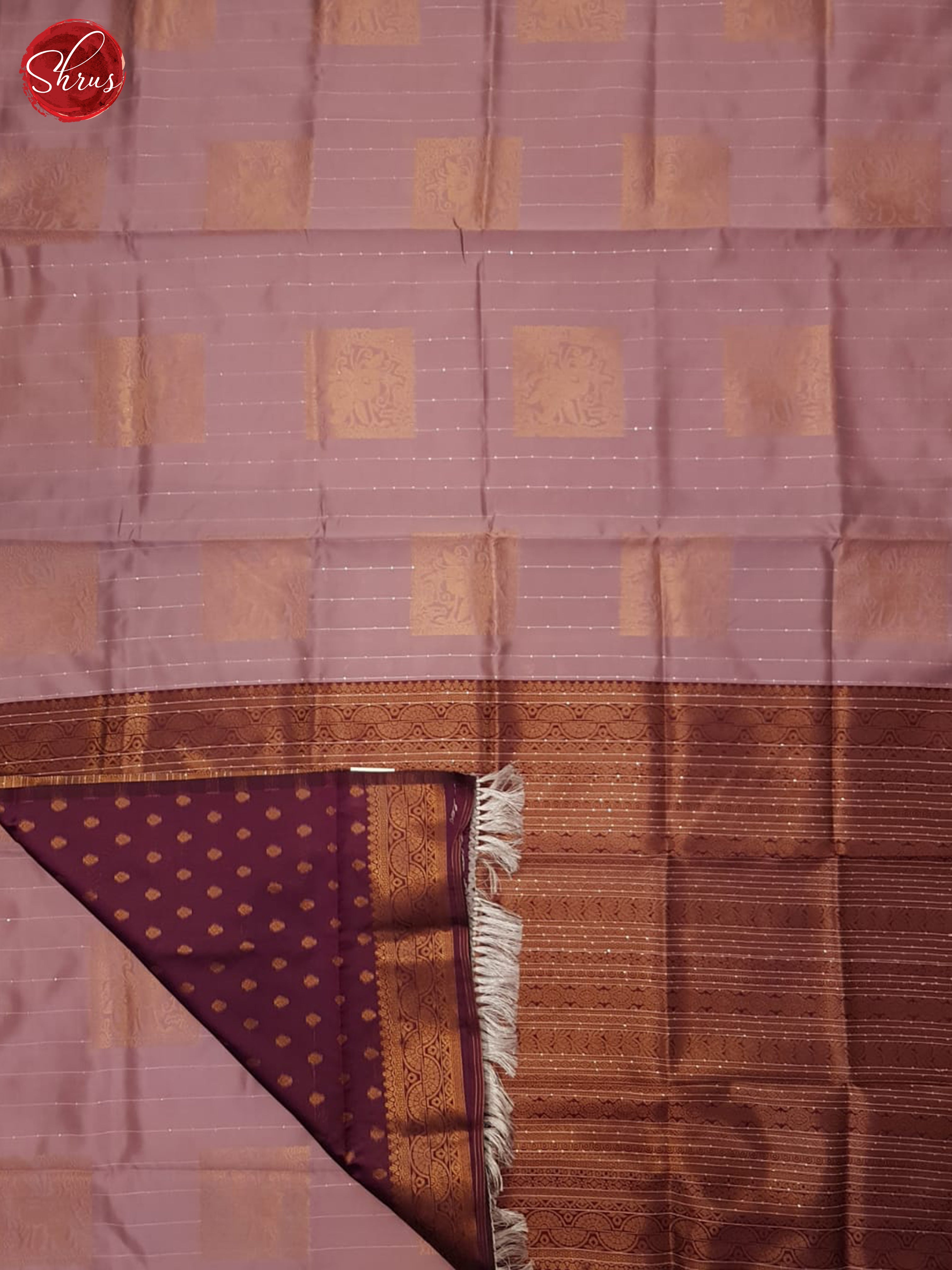 Onion Pink & Wine - Semi Softsilk Saree - Shop on ShrusEternity.com