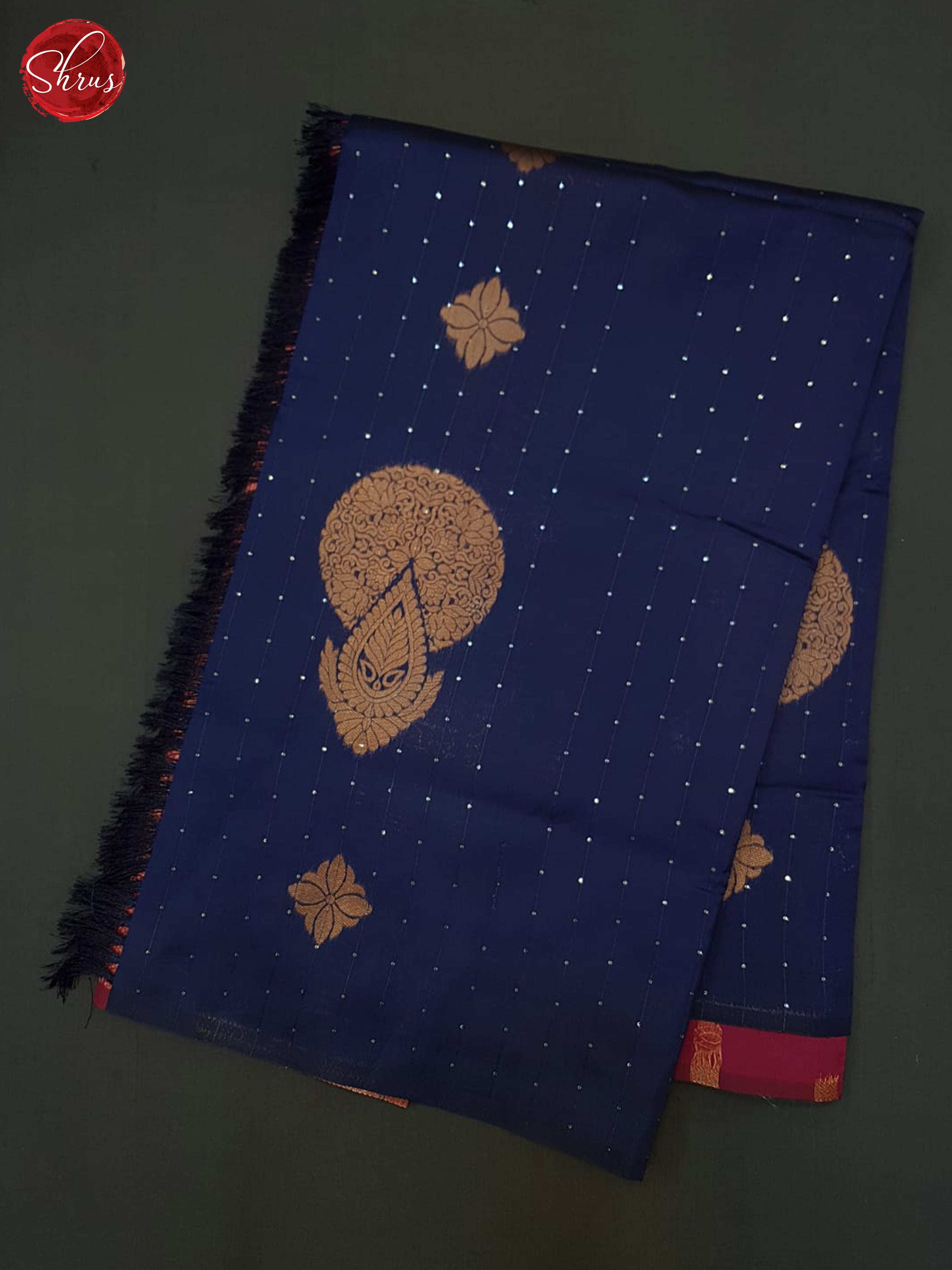 Blue & Majenta Pink - Semi Soft silk Saree - Shop on ShrusEternity.com