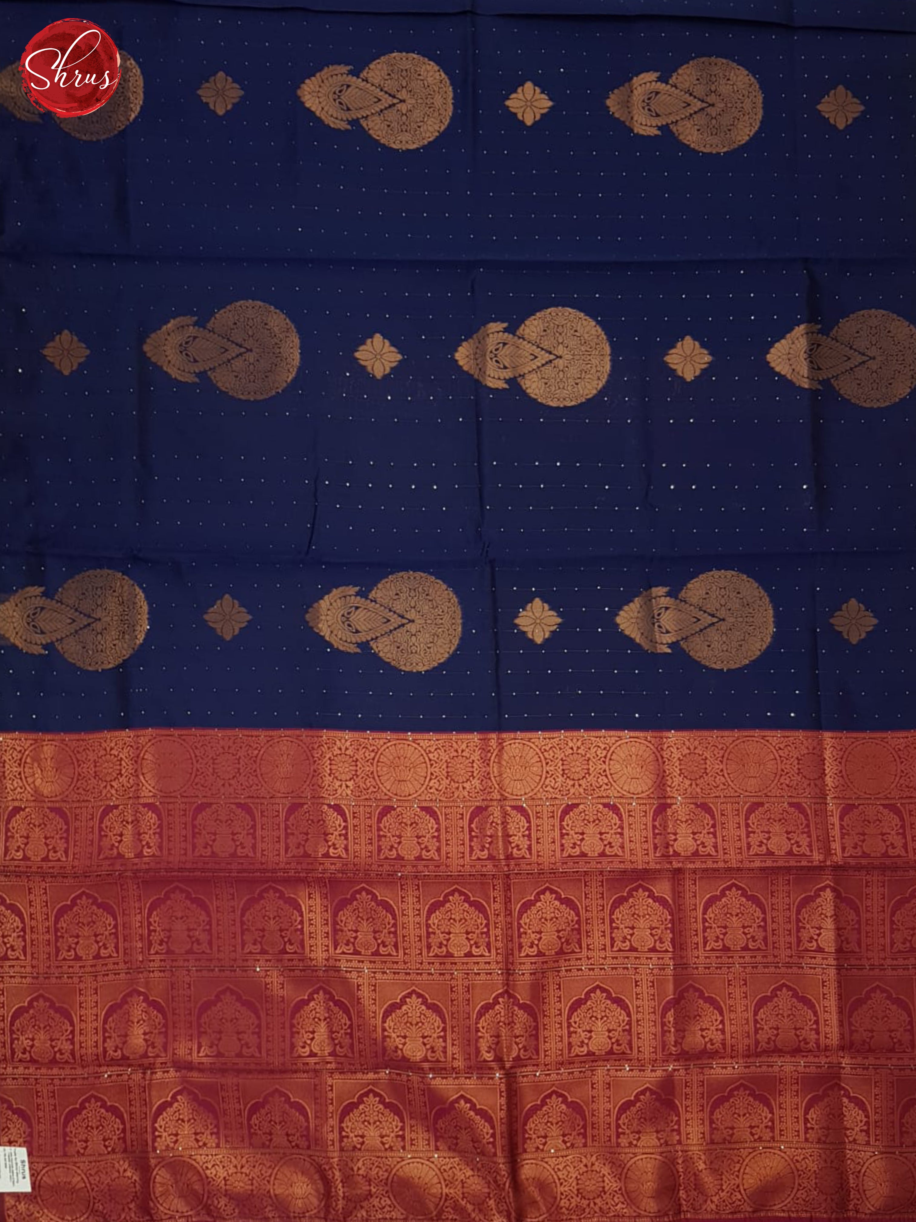 Blue & Majenta Pink - Semi Soft silk Saree - Shop on ShrusEternity.com