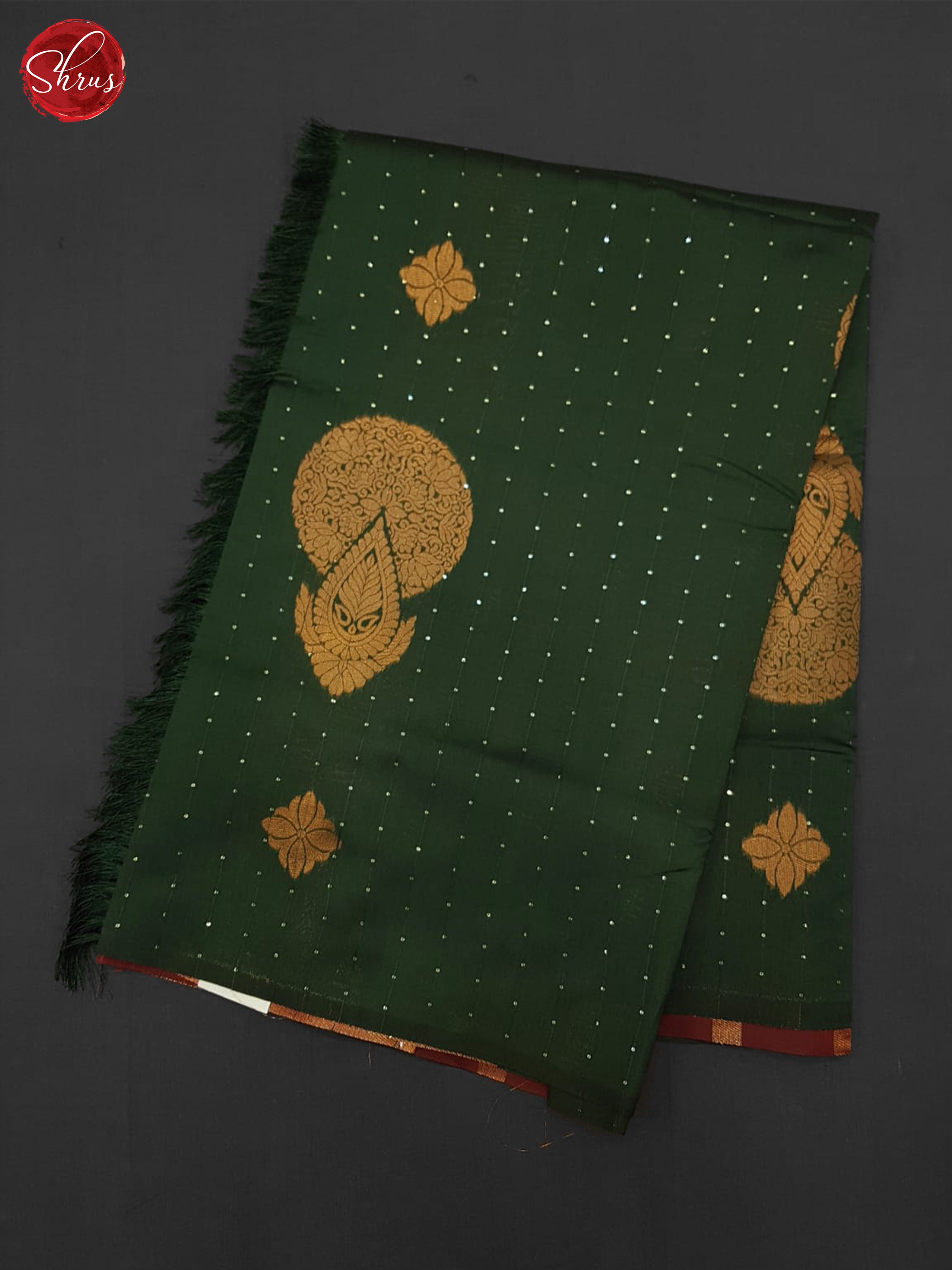 Green & Arakku Maroon - Semi Softsilk Saree - Shop on ShrusEternity.com