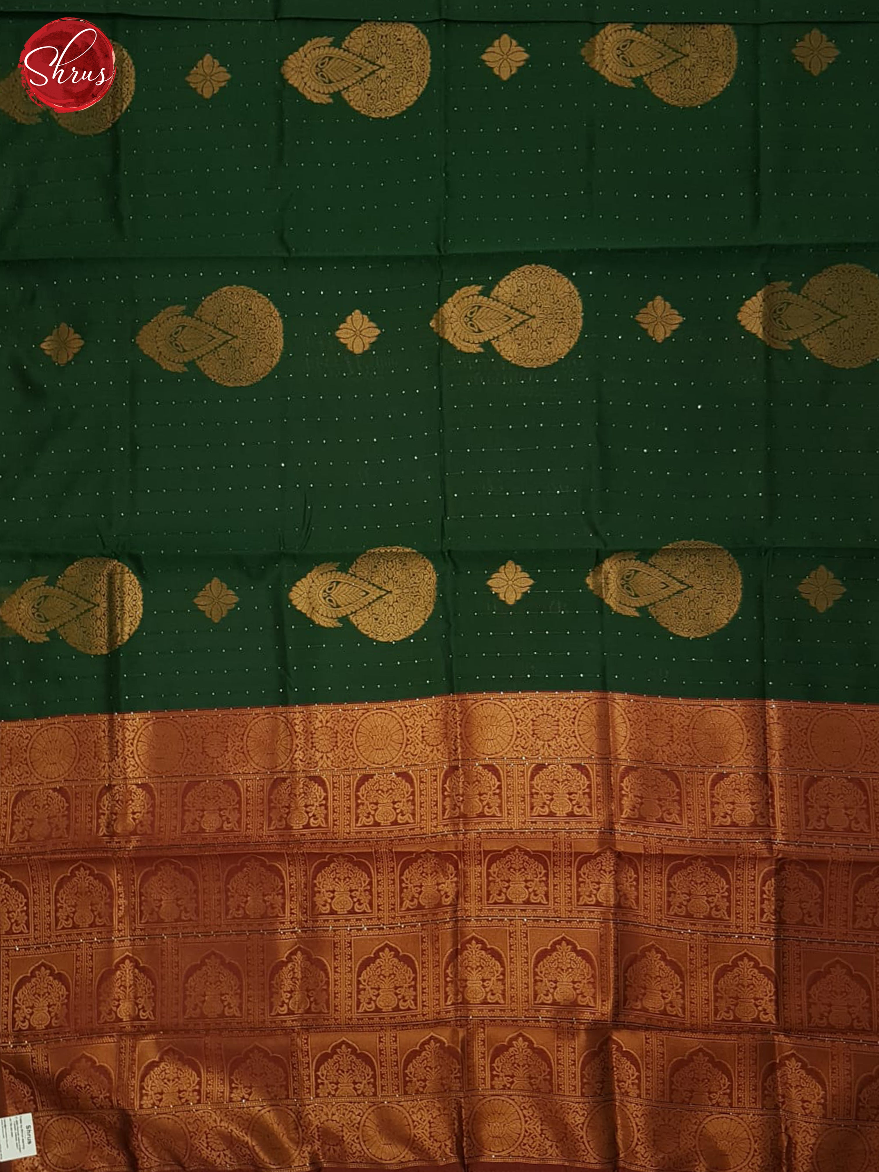 Green & Arakku Maroon - Semi Softsilk Saree - Shop on ShrusEternity.com