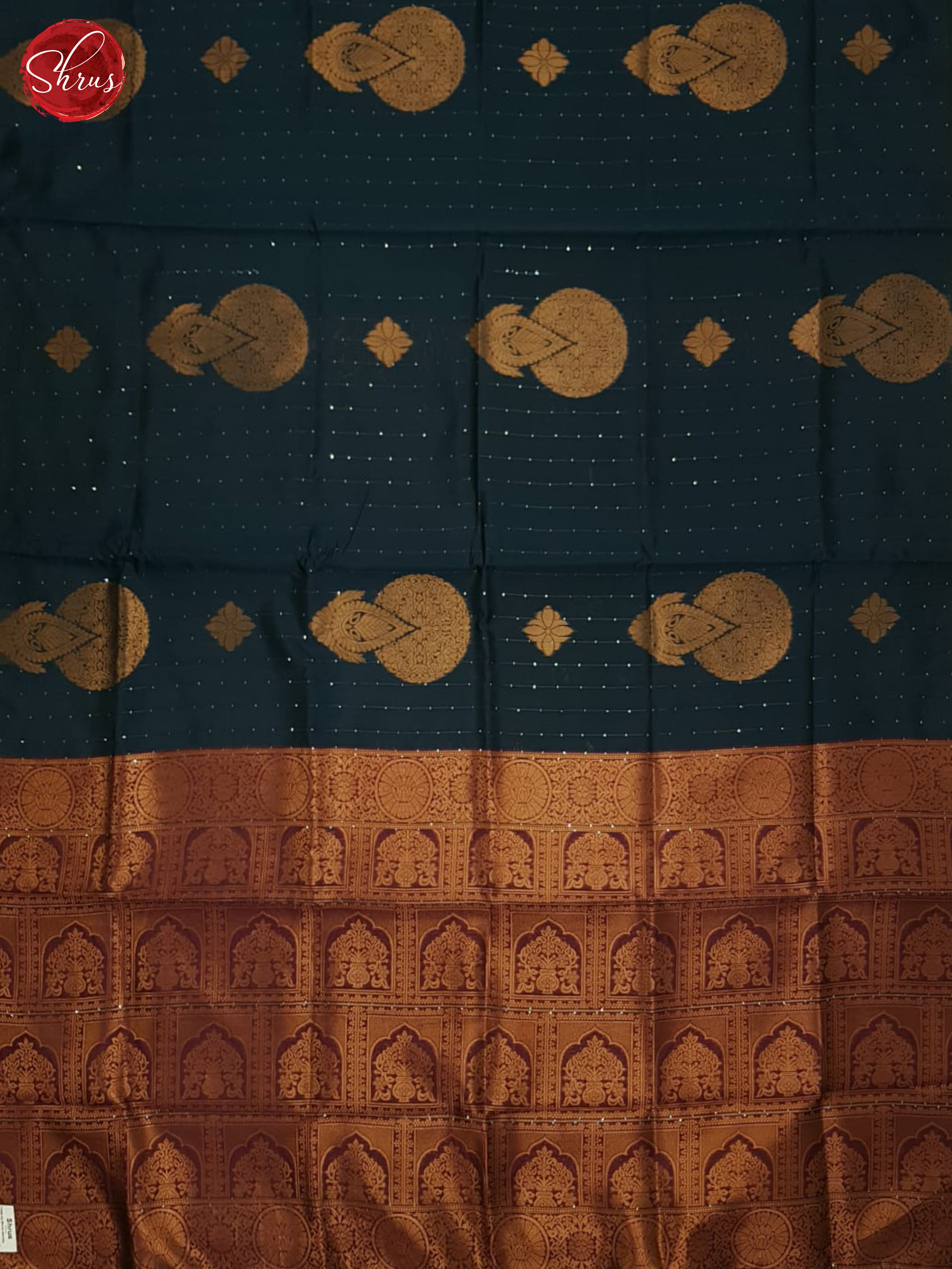 Blue & Purple - Semi Softsilk Saree - Shop on ShrusEternity.com