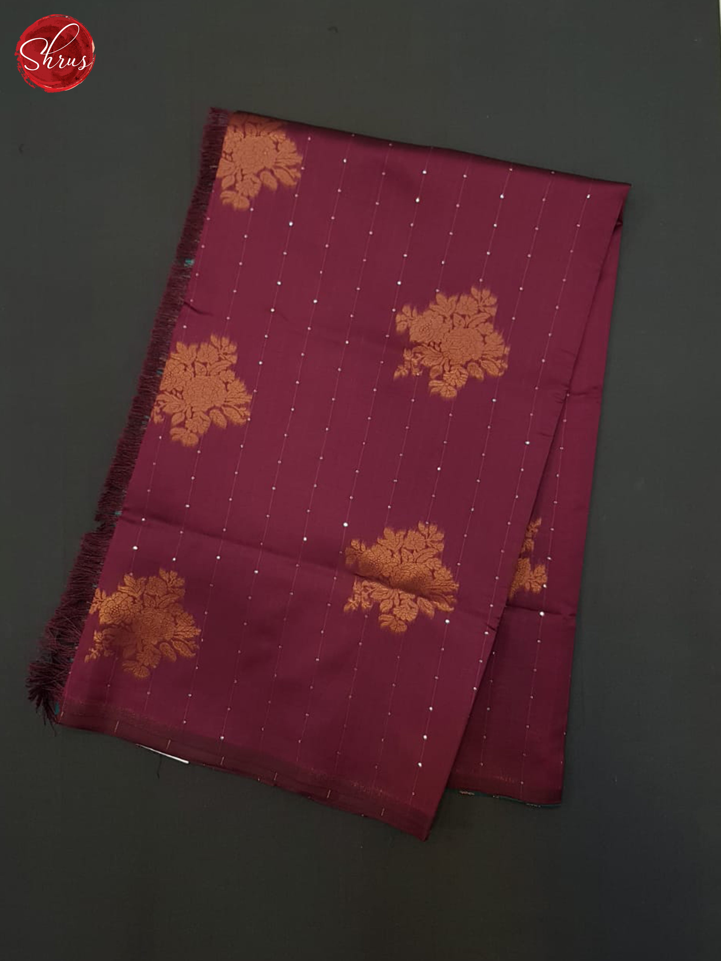 Maroon & Green - Semi Softsilk Saree - Shop on ShrusEternity.com